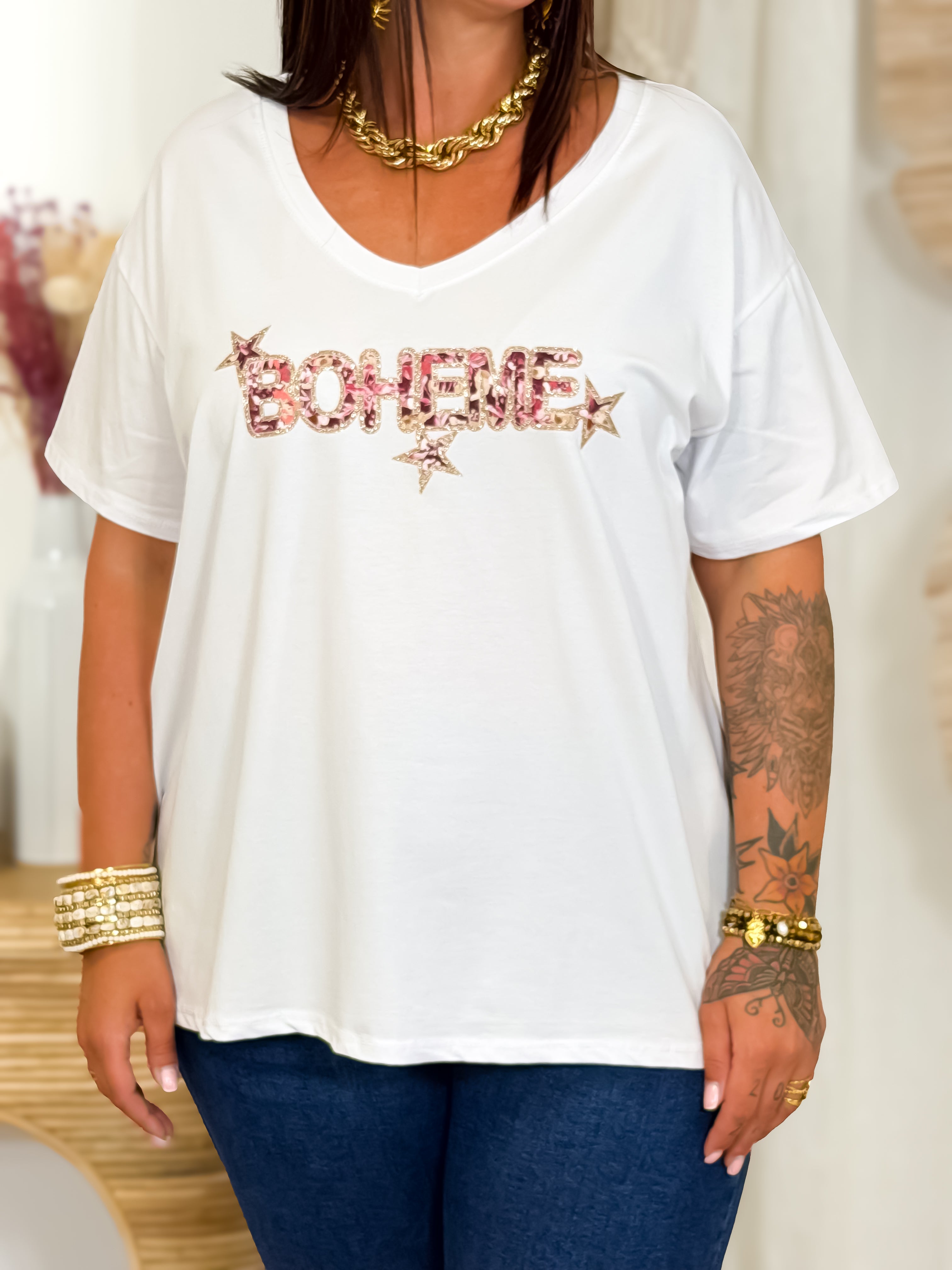 T-shirt - Dante - Wit