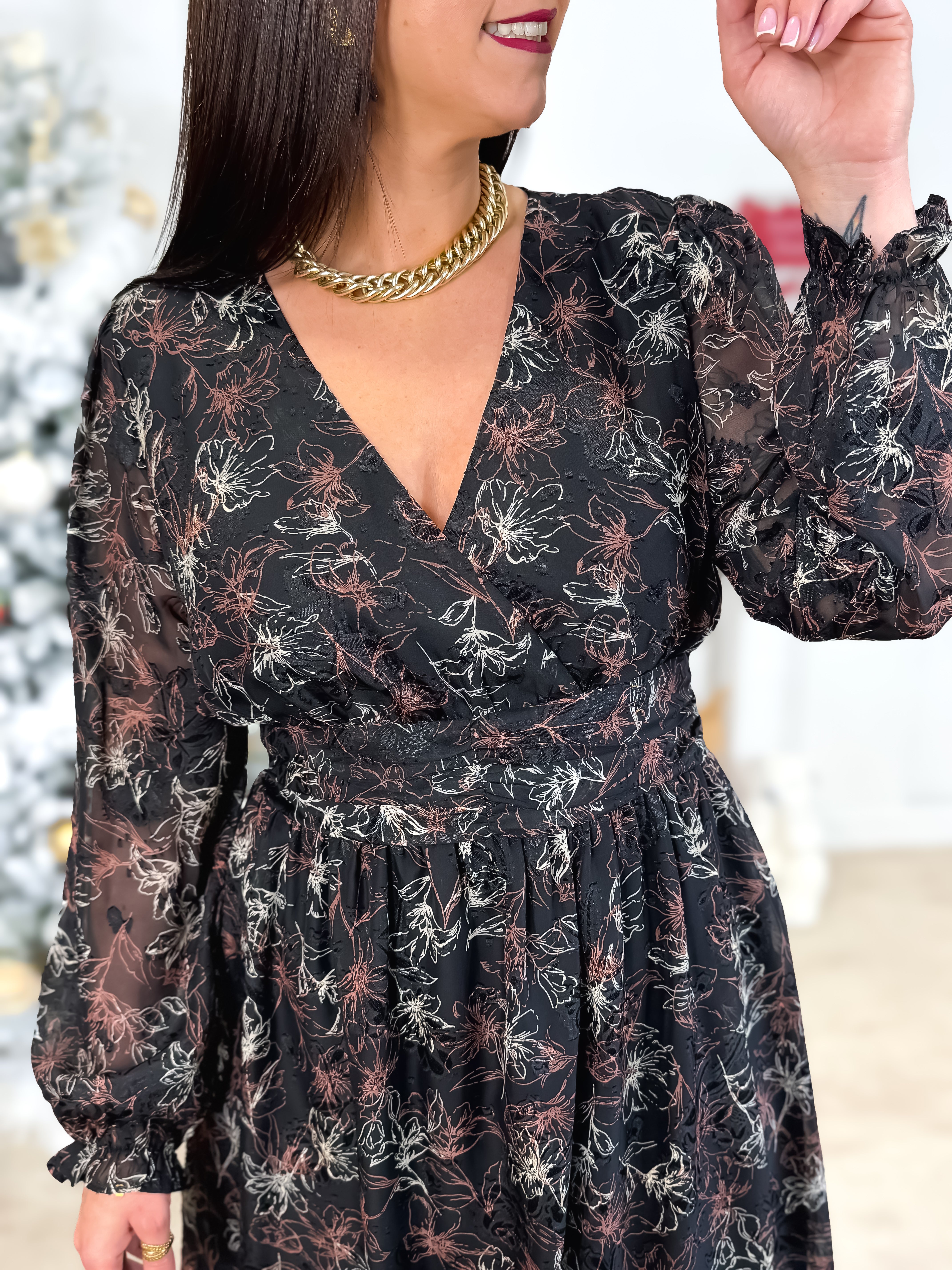 Robe courte - Mallory - Noir & Beige