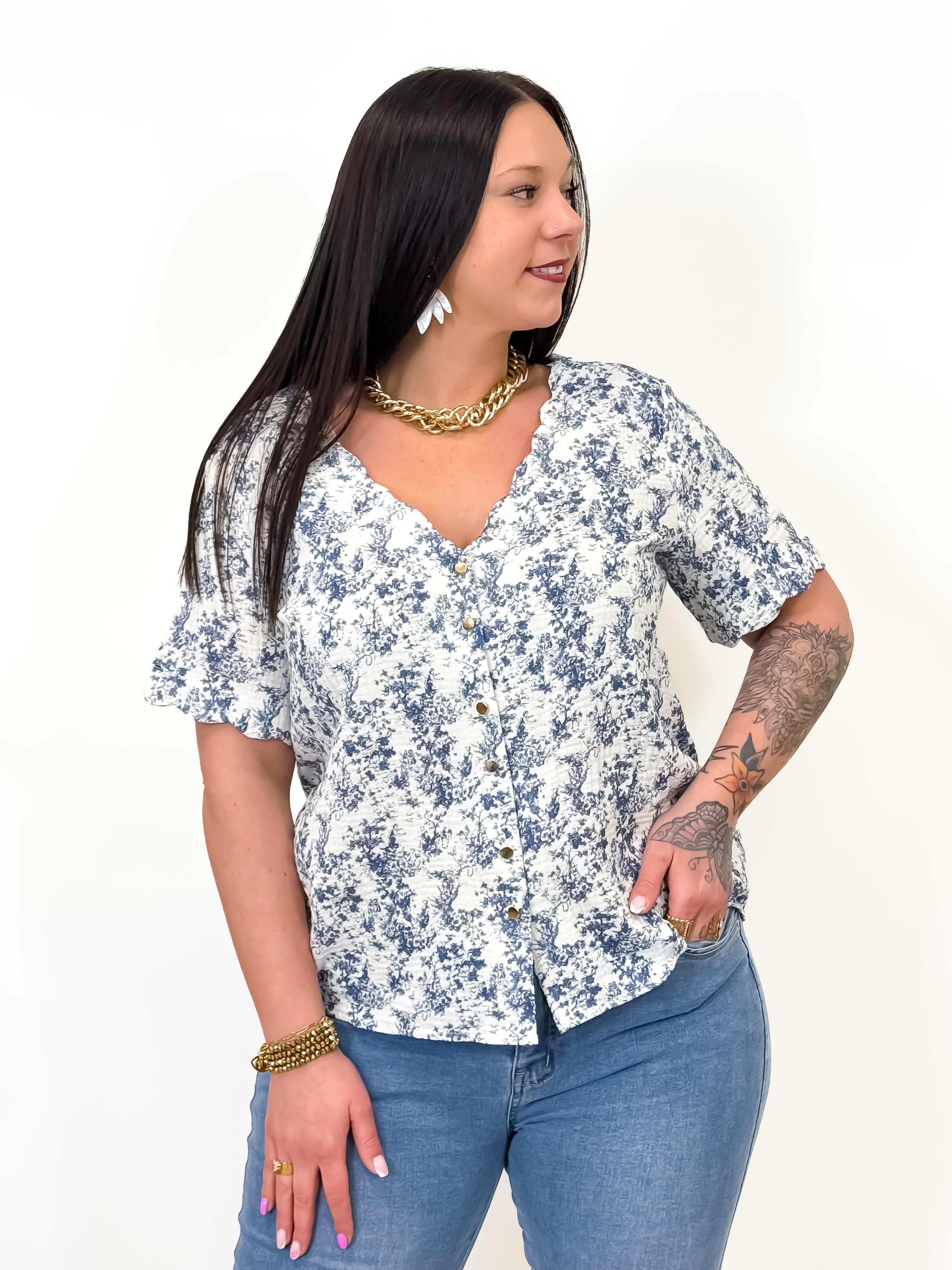 Blouse - Aurora - Bleu