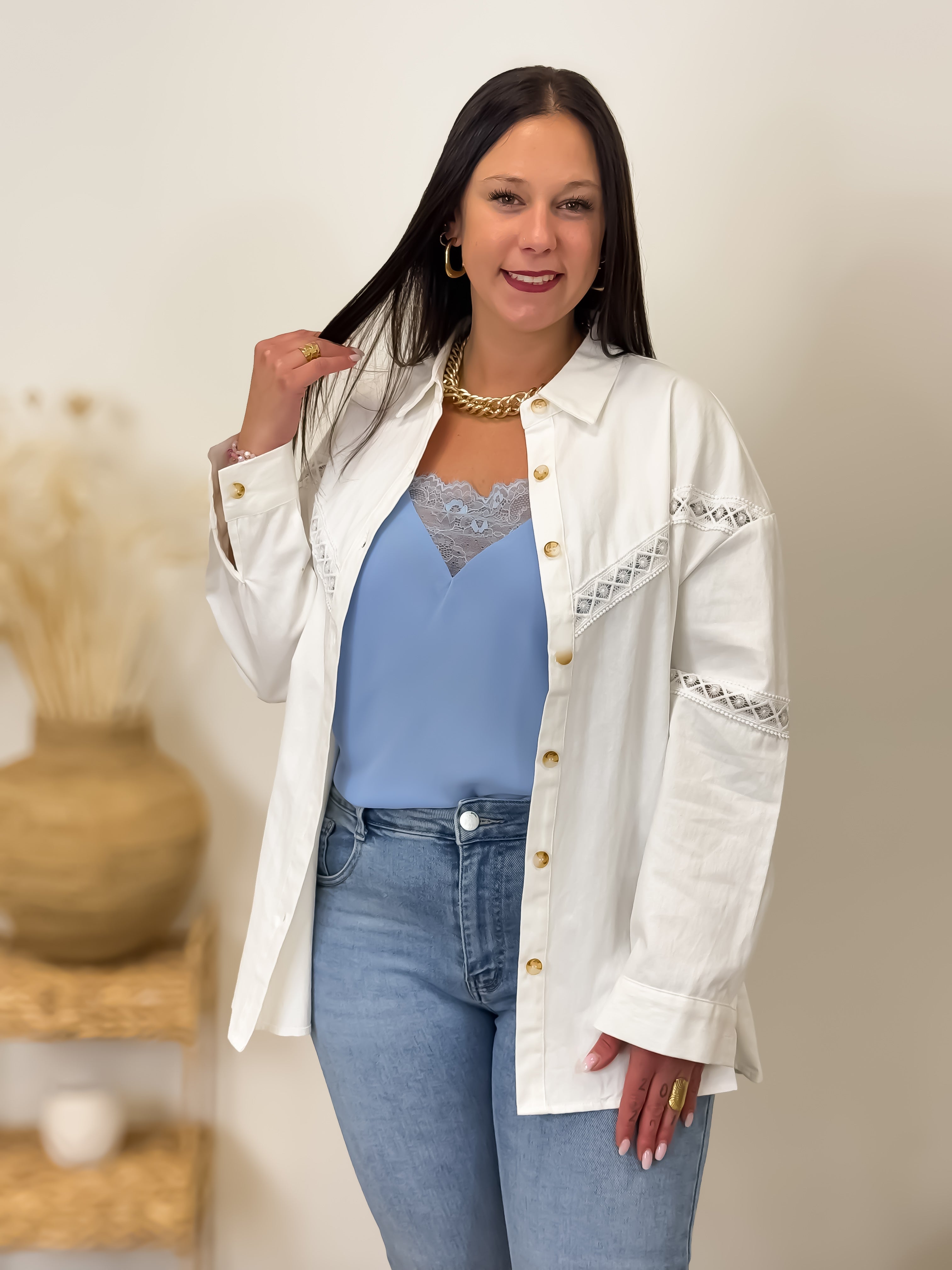 Veste en jeans - Chloé - Blanc