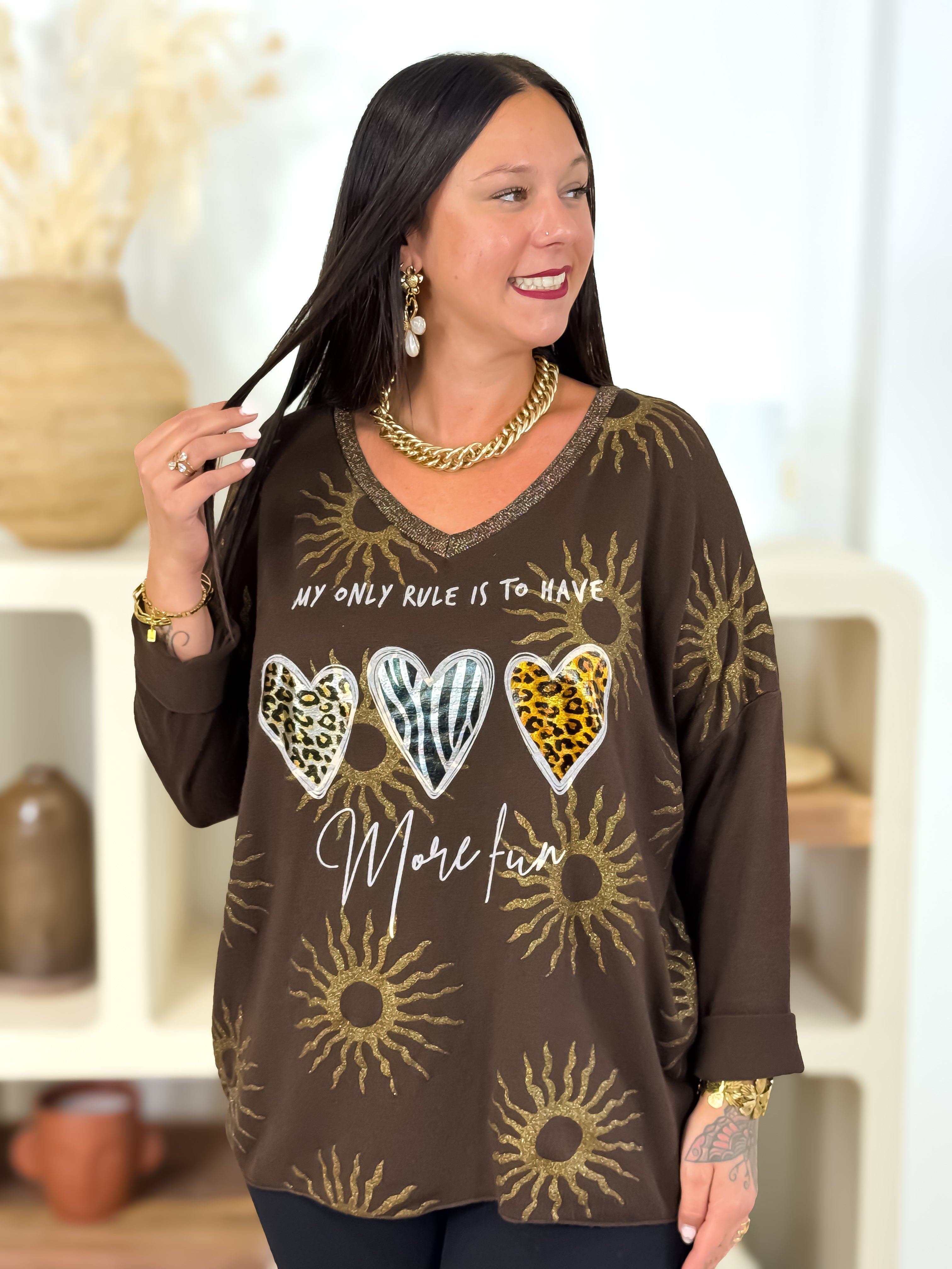 Pull - Elsaline - Chocolat