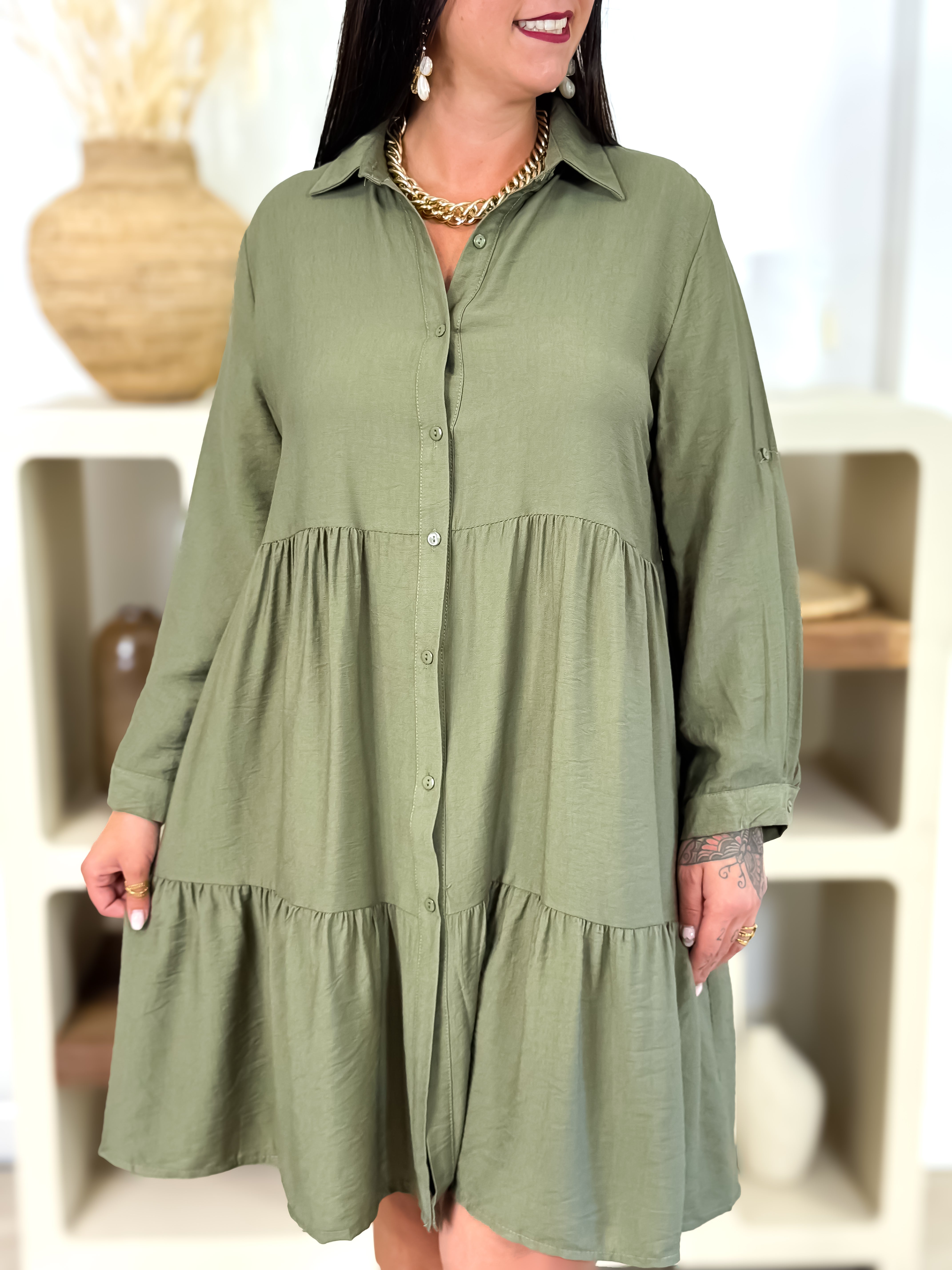 Robe -  Tiana - Kaki