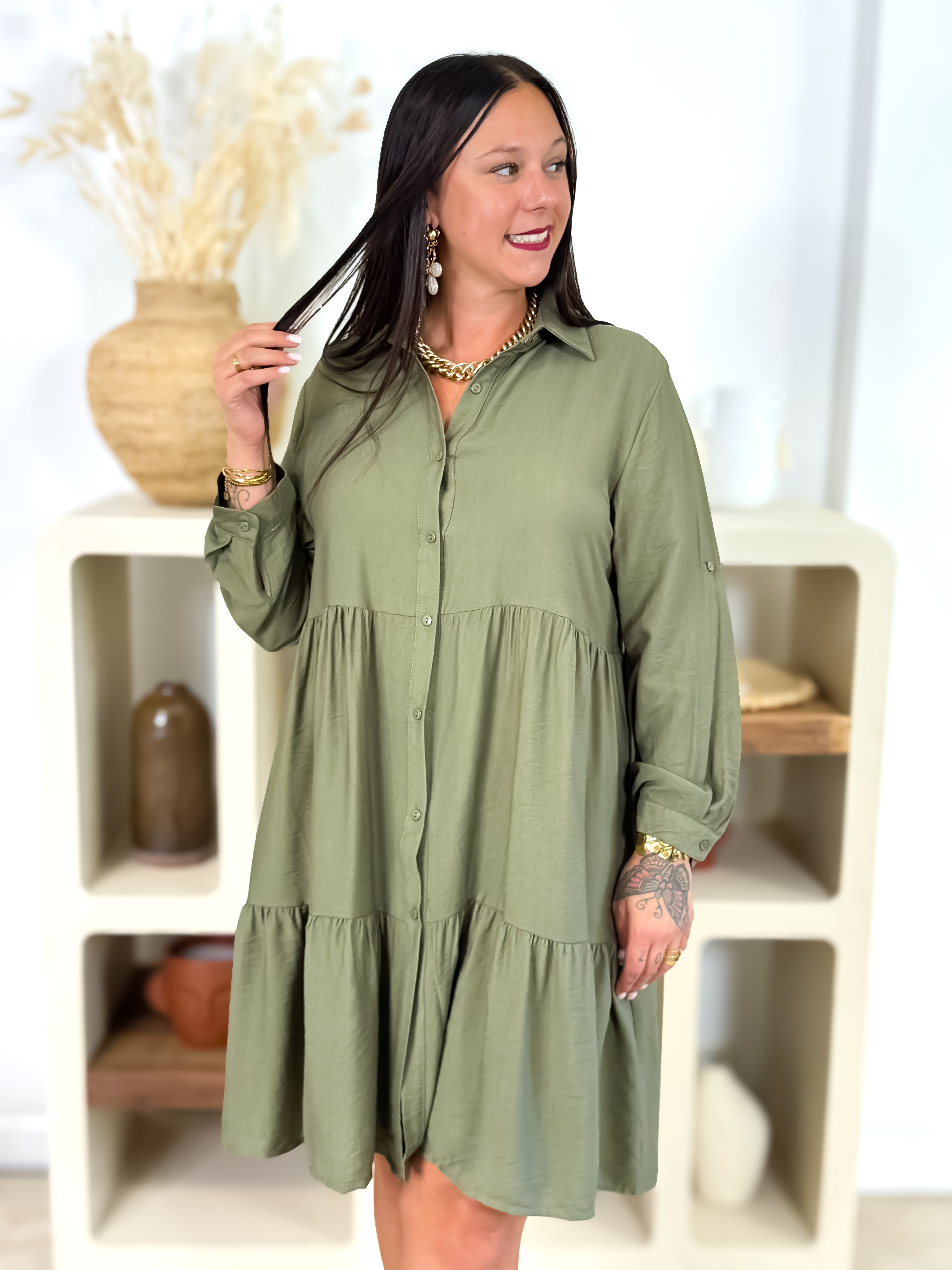 Robe -  Tiana - Kaki