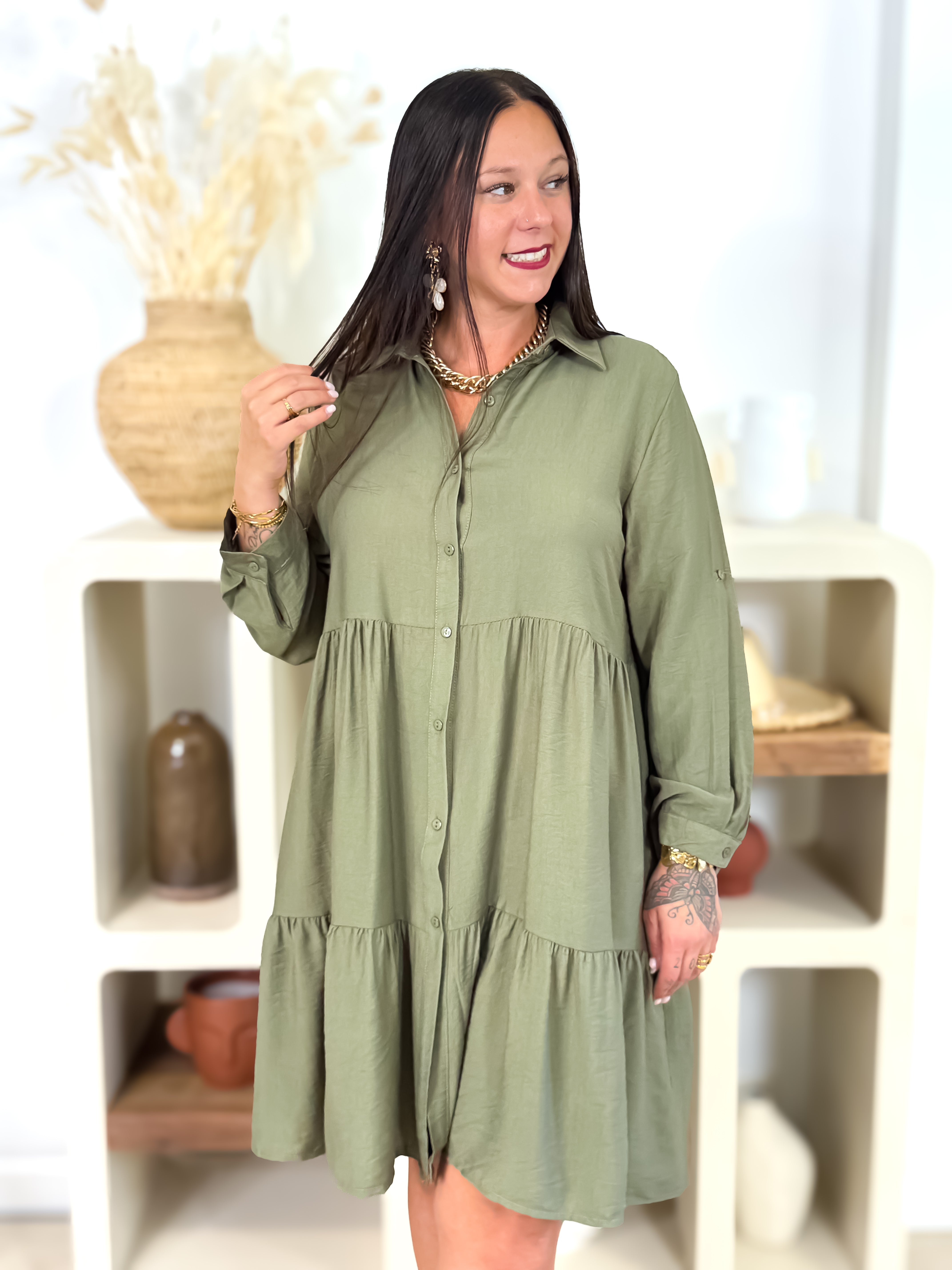 Robe -  Tiana - Kaki
