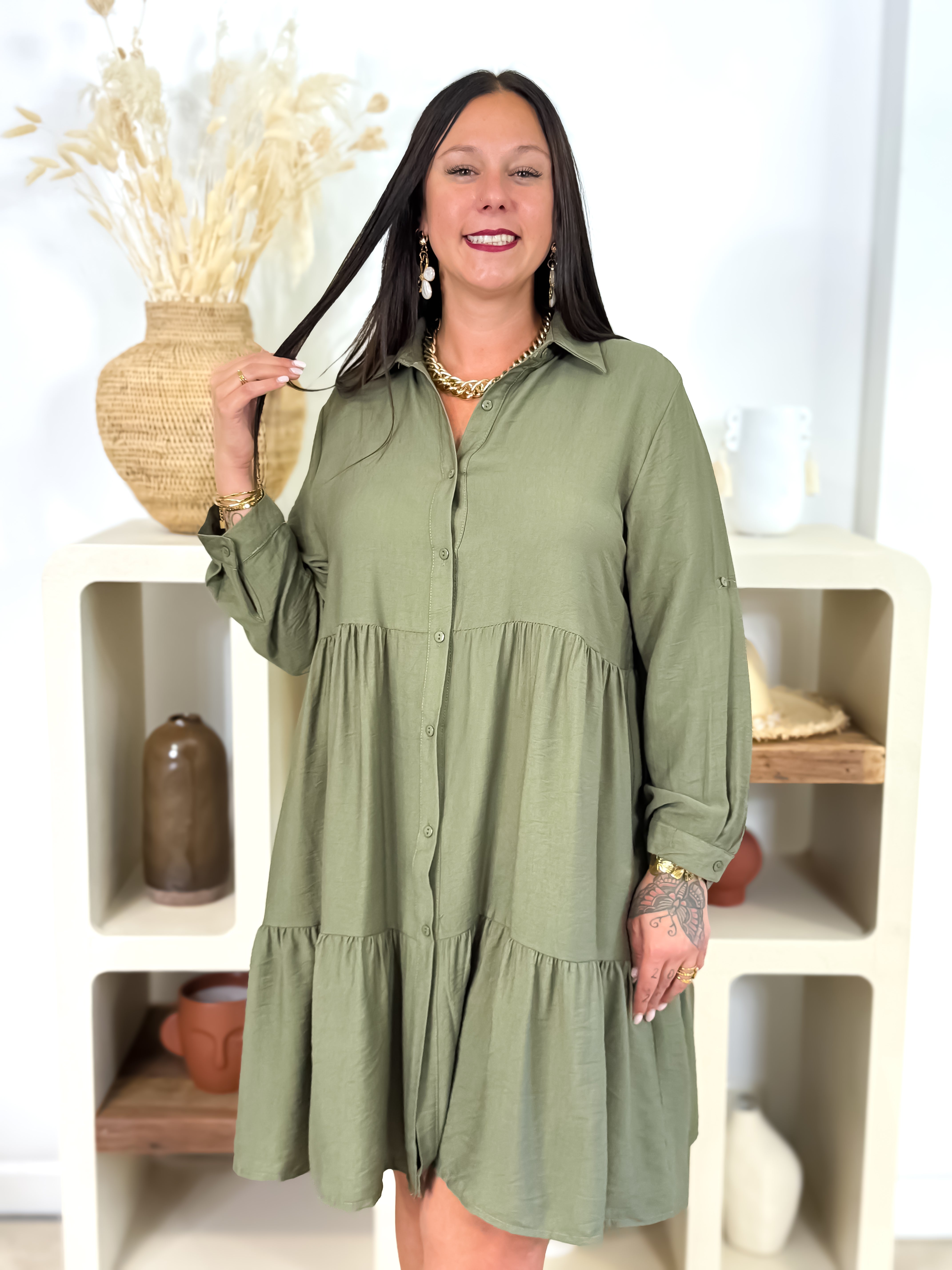 Robe -  Tiana - Kaki