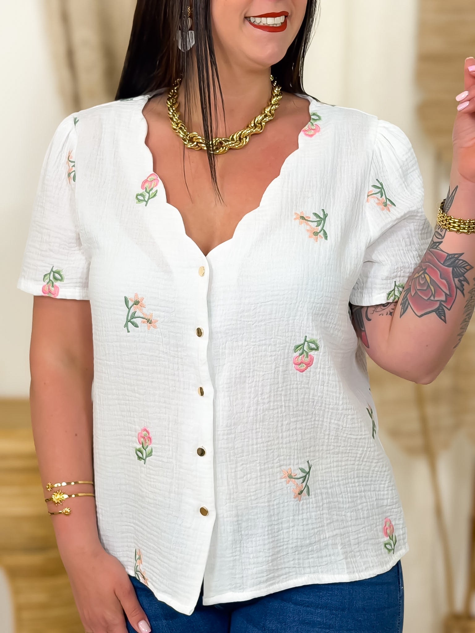 Blouse - Zélya - Blanc