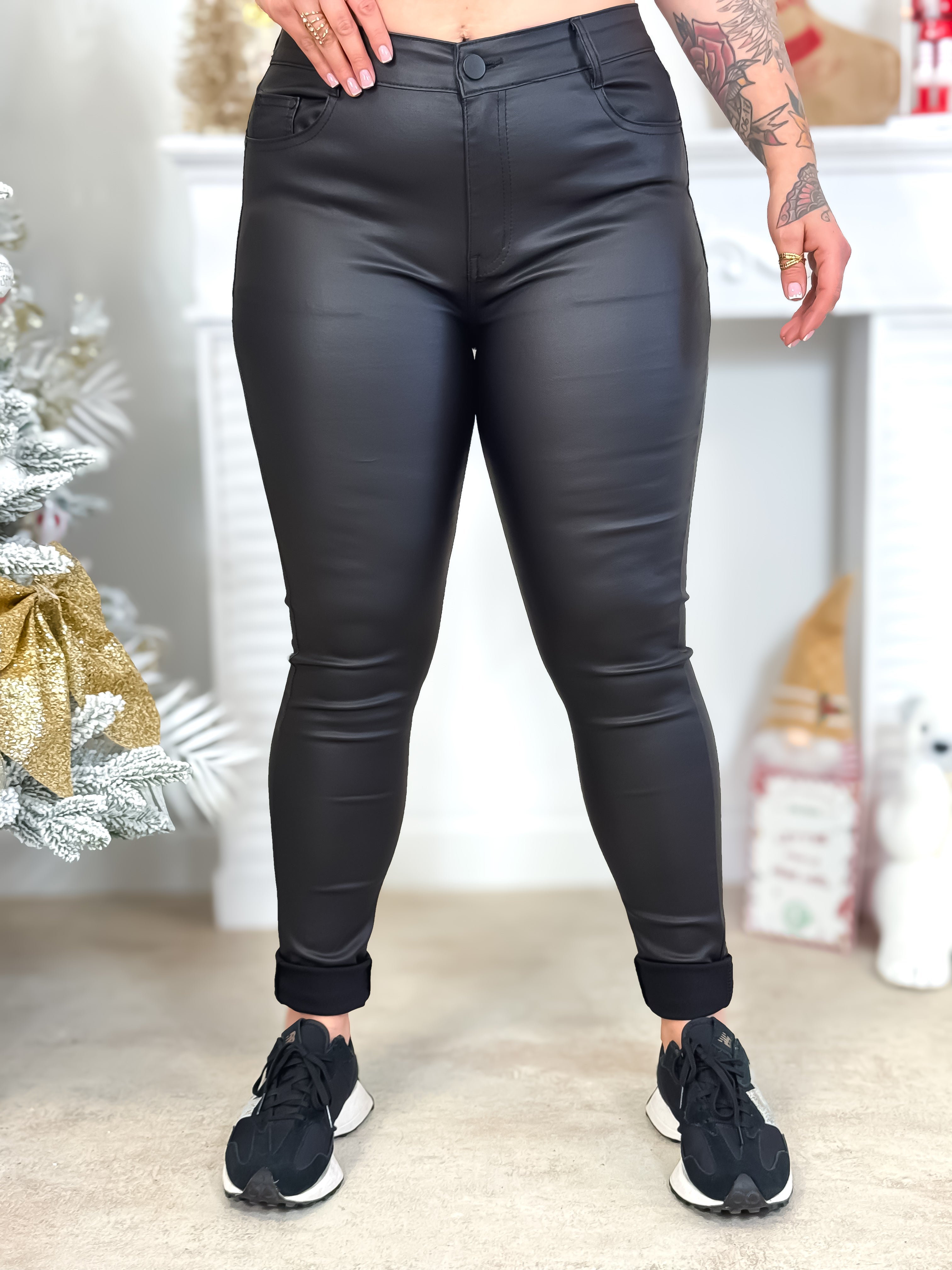 Pantalon Simili Cuir - Henaya - Noir