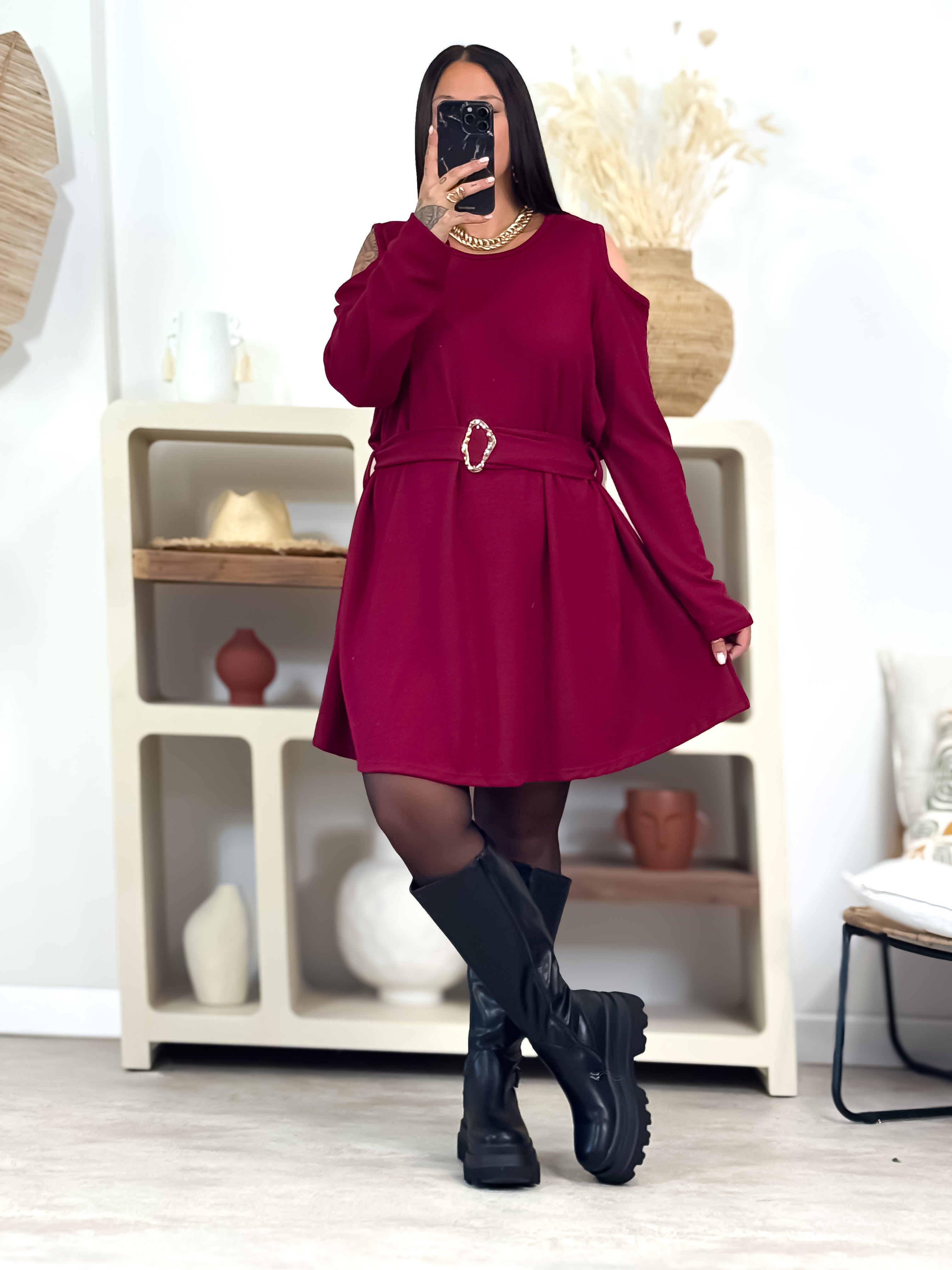 Robe - Lyssia - Bordeaux