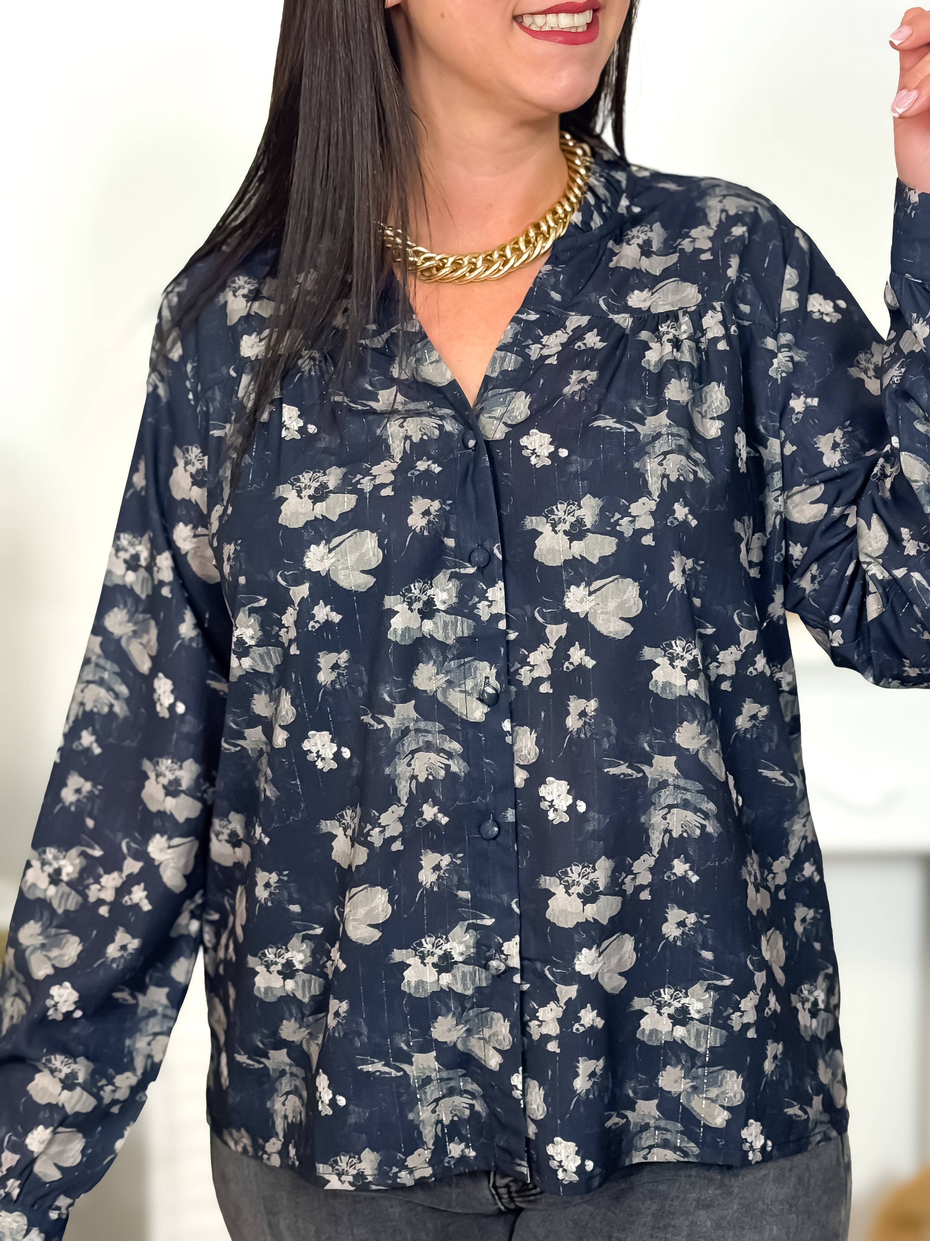 Chemisier - Ely - Noir & Gris