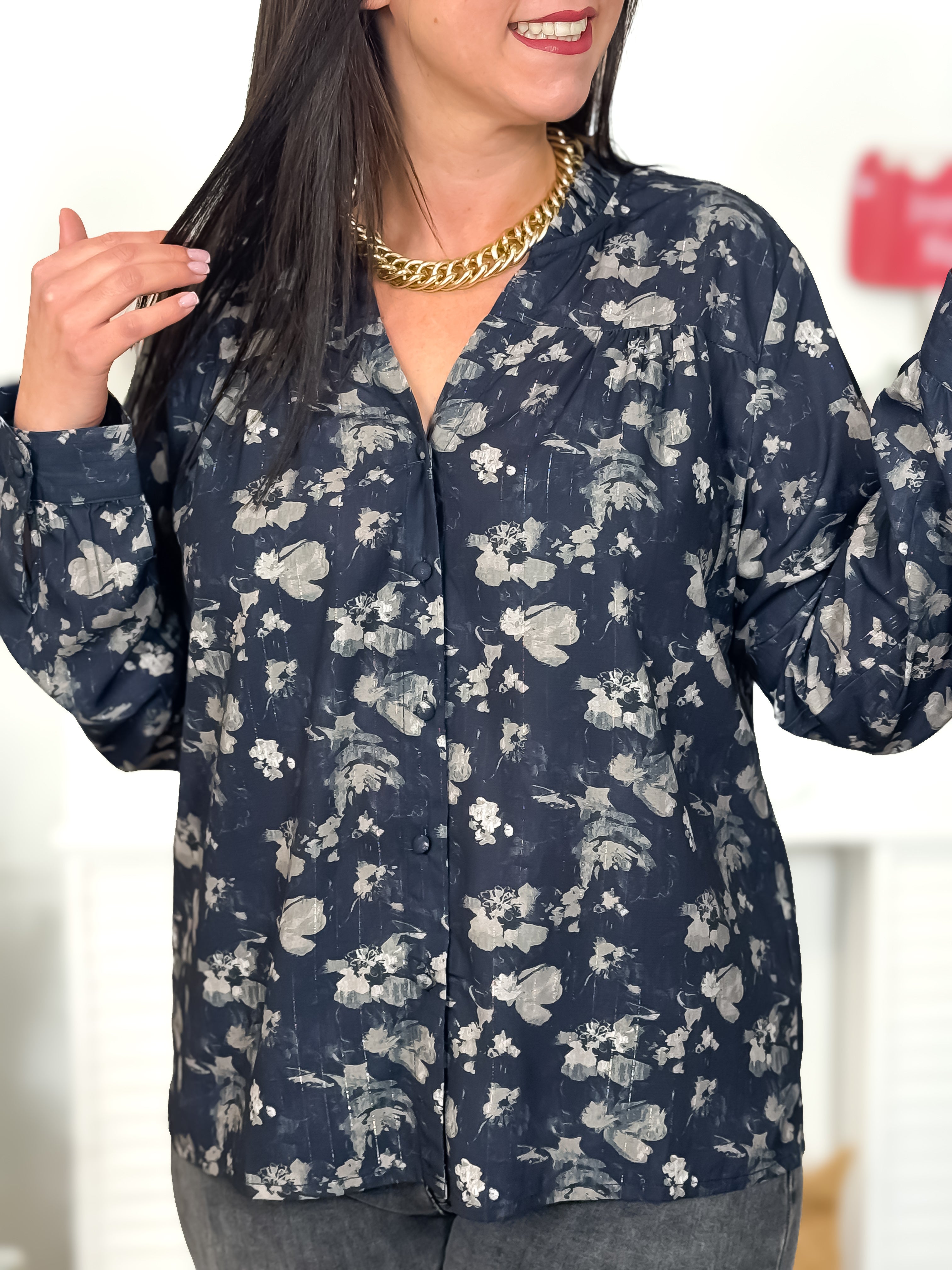 Chemisier - Ely - Noir & Gris