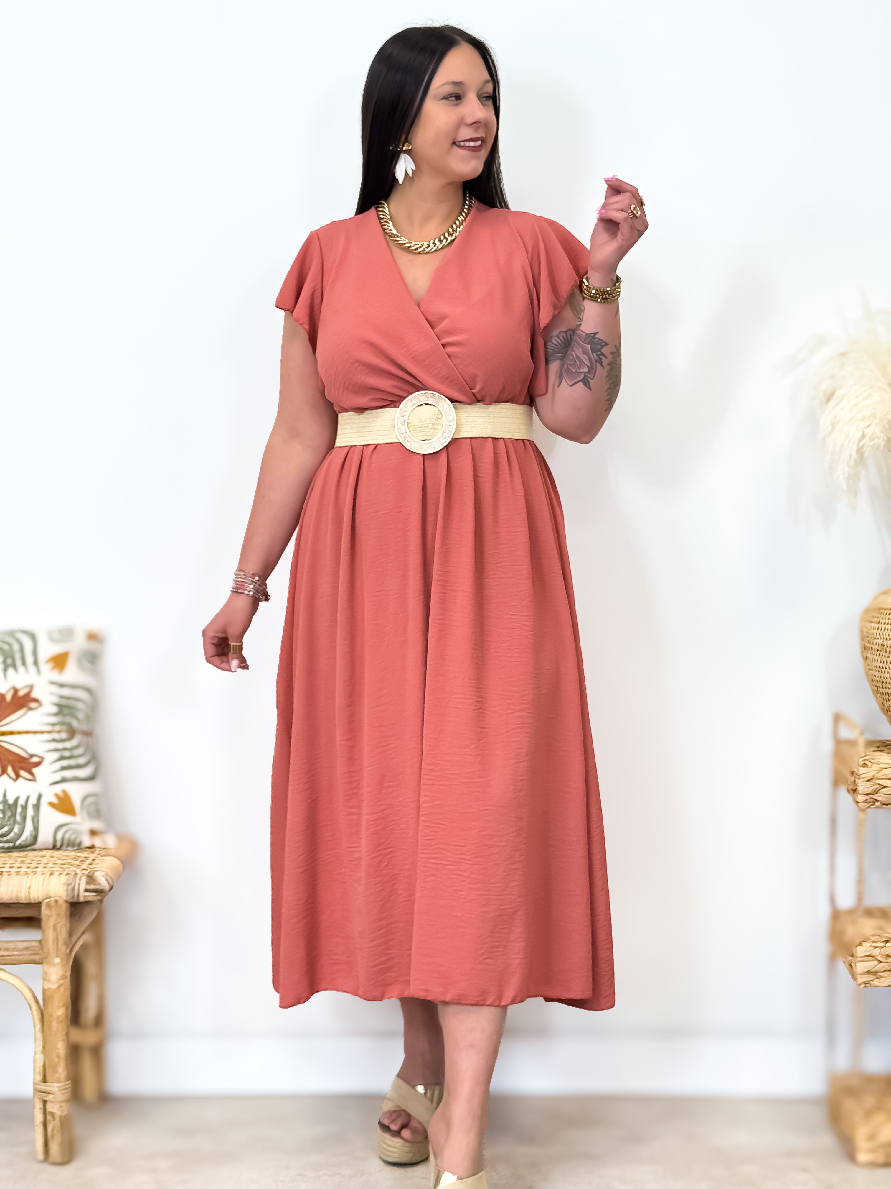 Jurk - Amanda - Terracotta 