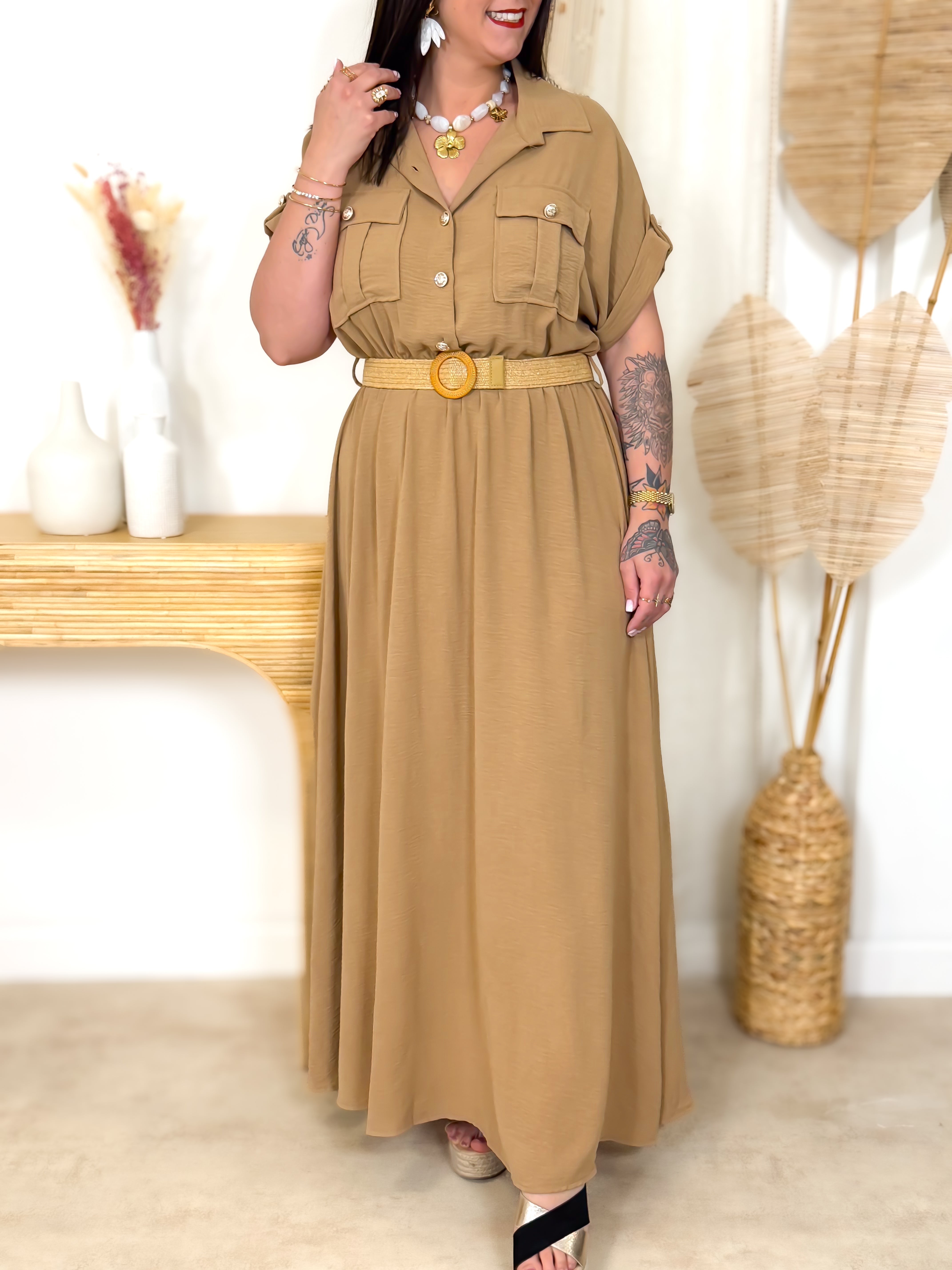 Robe Longue - Soa - Camel
