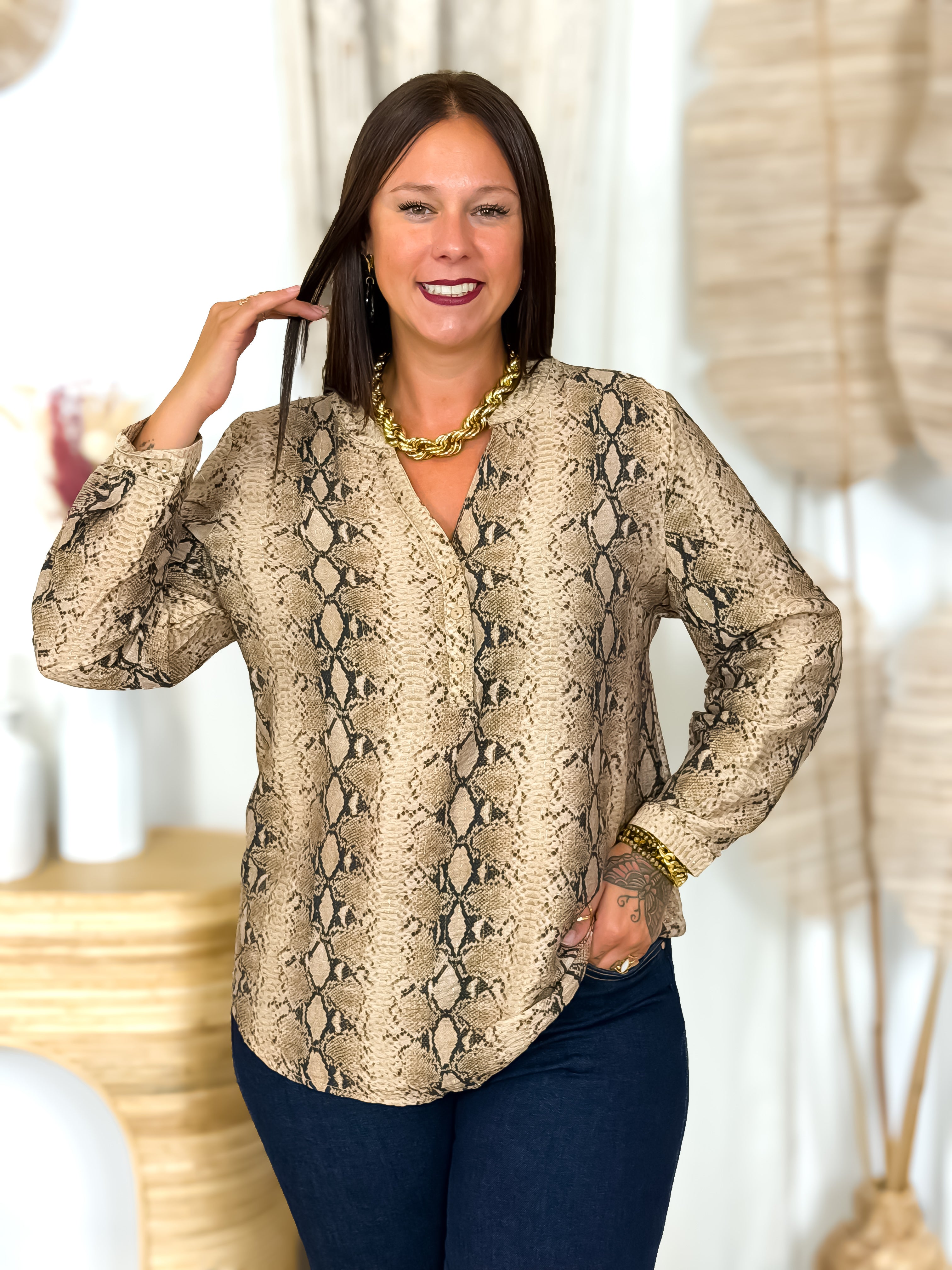 Blouse - Seria - Beige