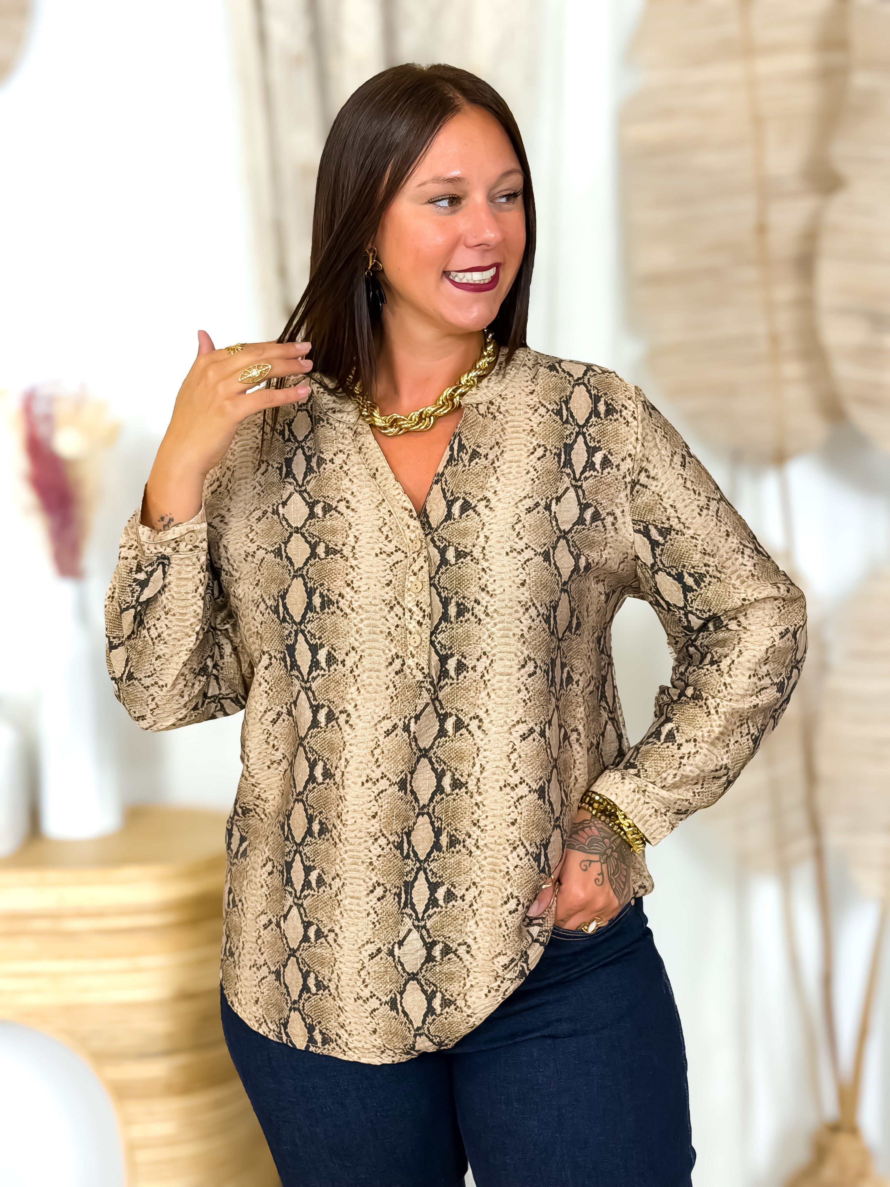 Blouse - Seria - Beige