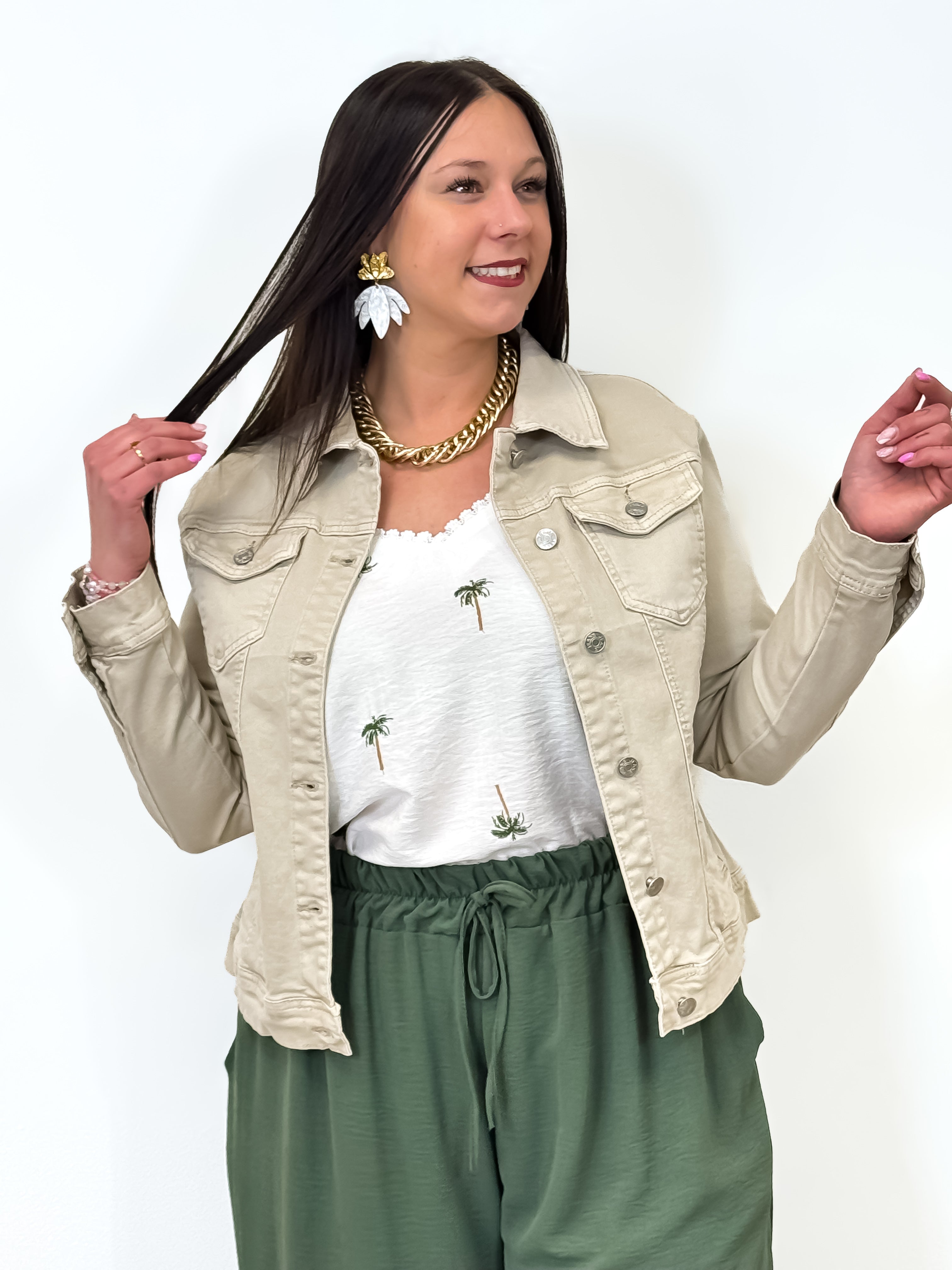 Spijkerjasje - Zelya - Beige