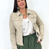 Veste en jeans - Zelya - Beige