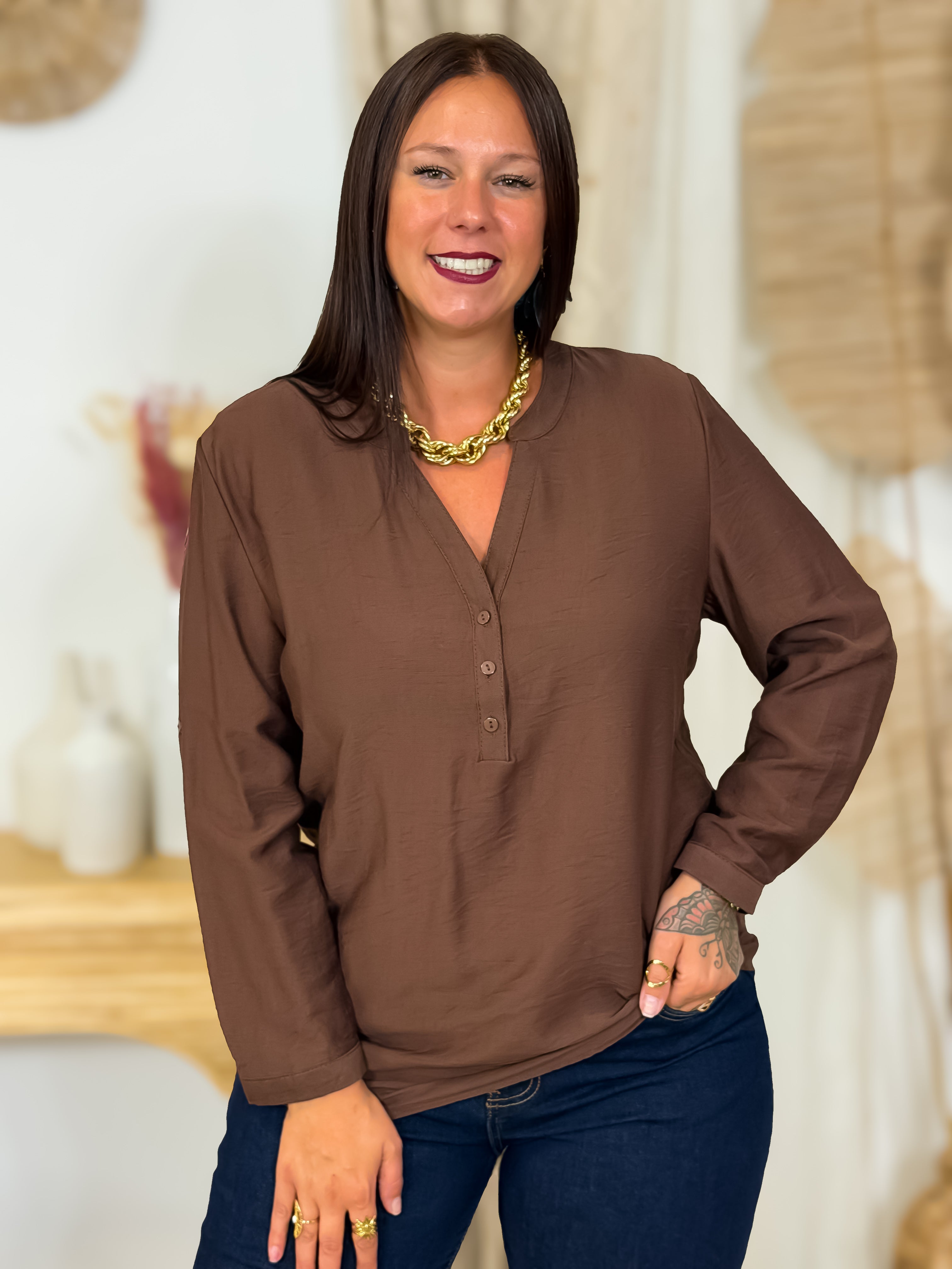 Blouse - Lys - Chocolat