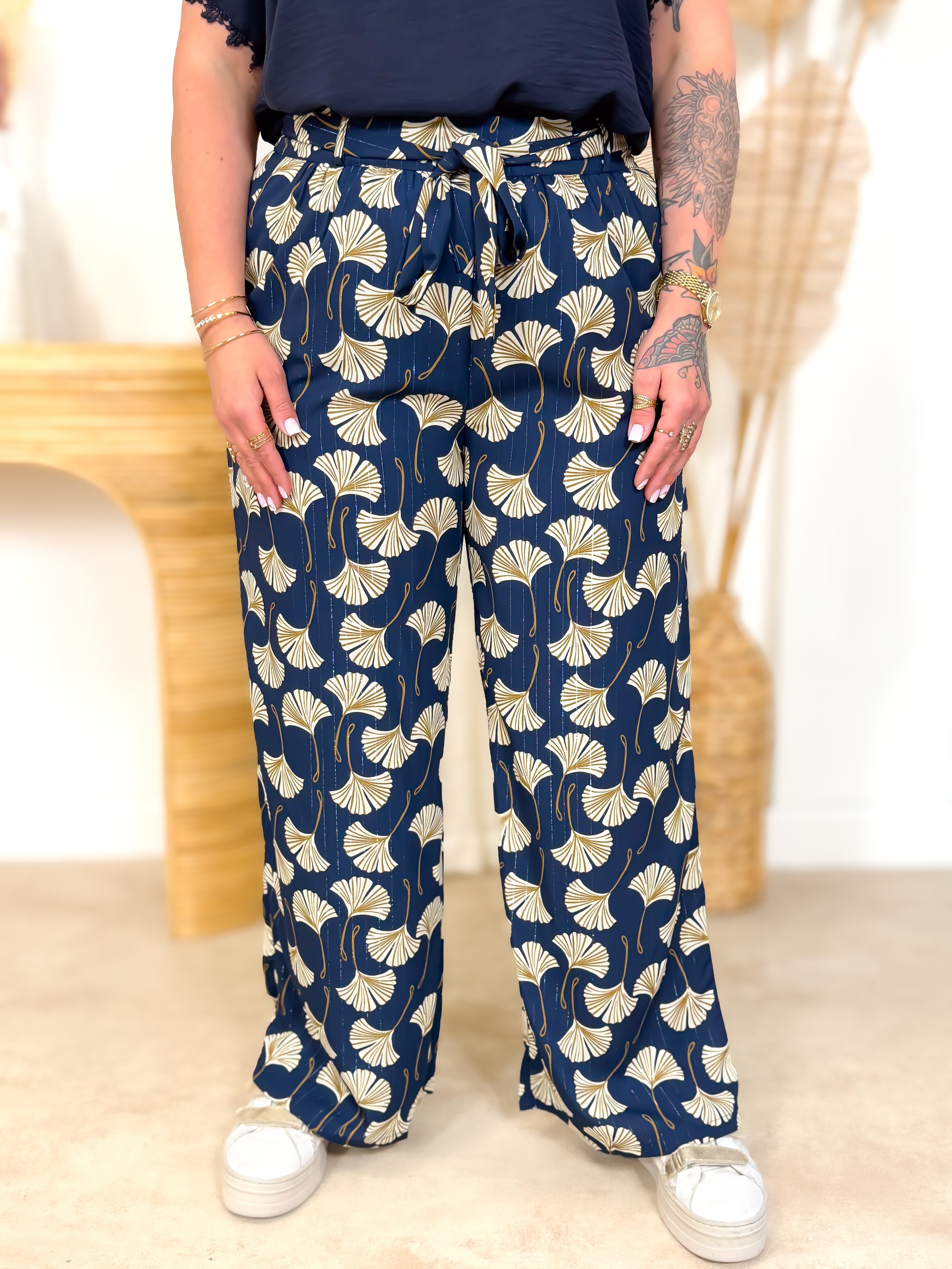 Palazzo - Millie - Bleu Marine & Beige