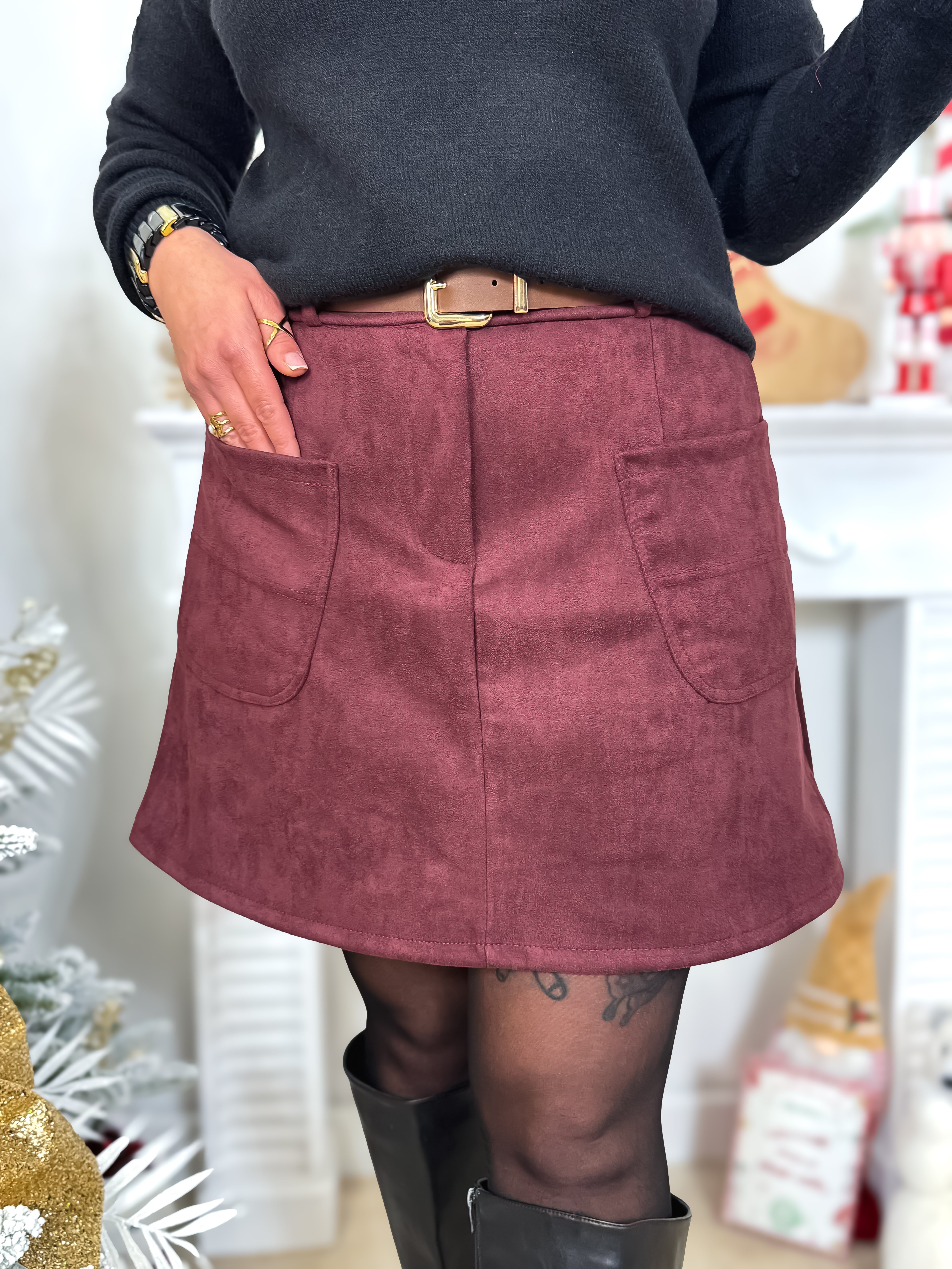 Jupe Short - Nora - Bordeaux