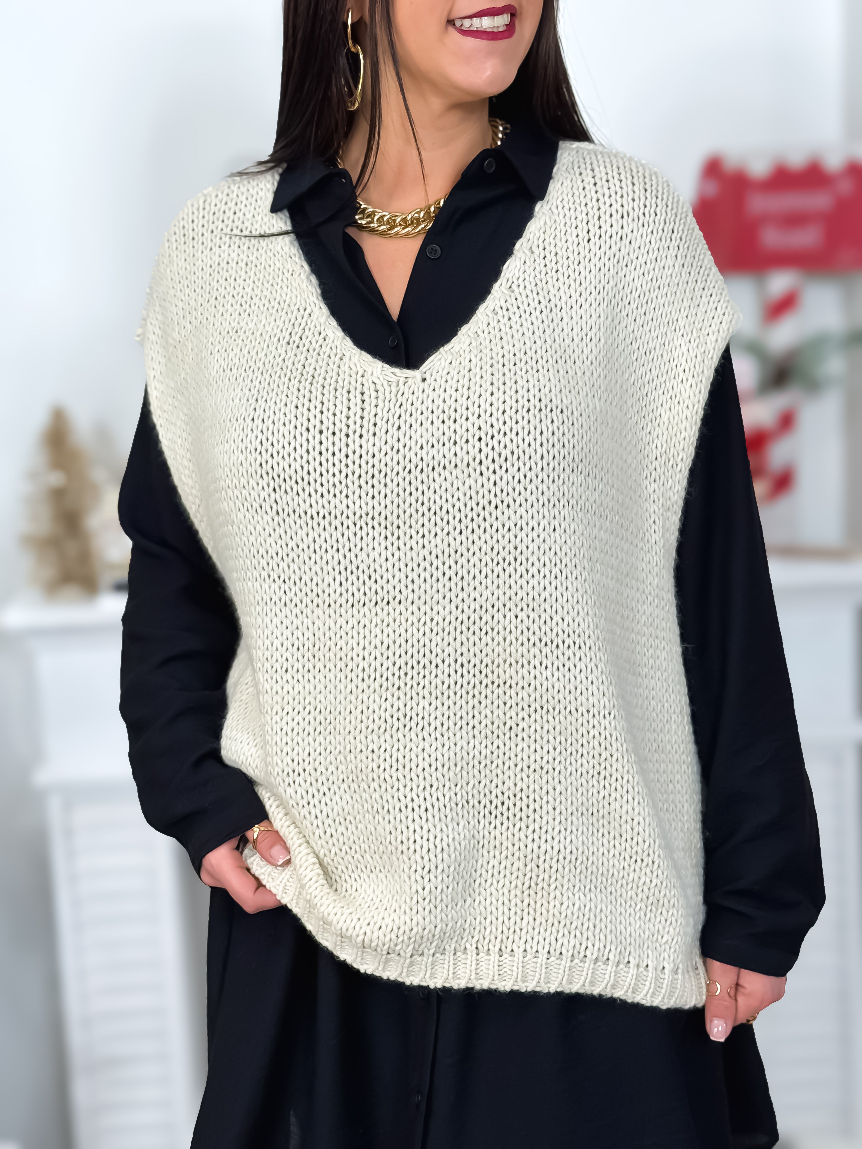 Pull Sans Manches - Lorissa - Beige