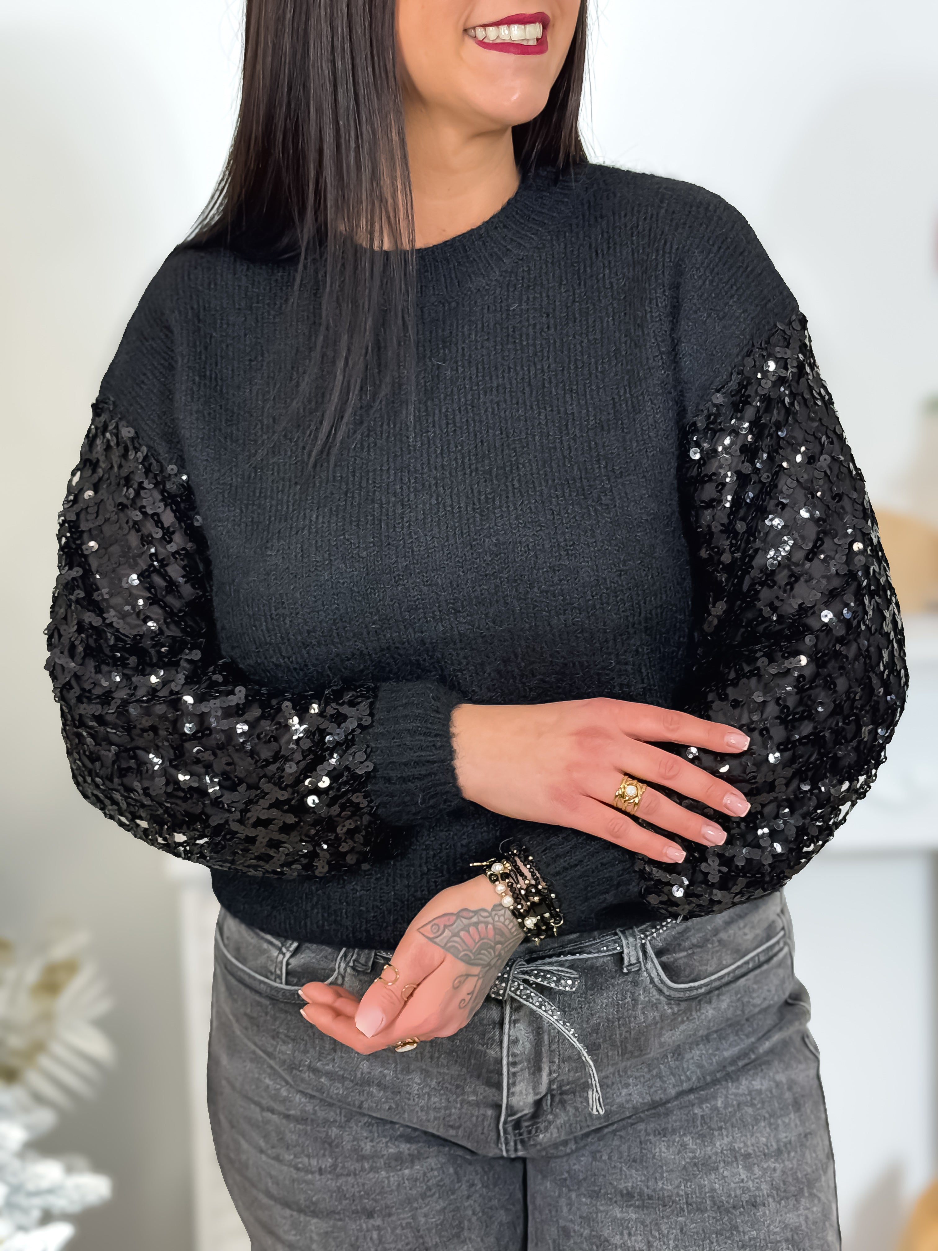 Pull - Lou - Noir & Sequins