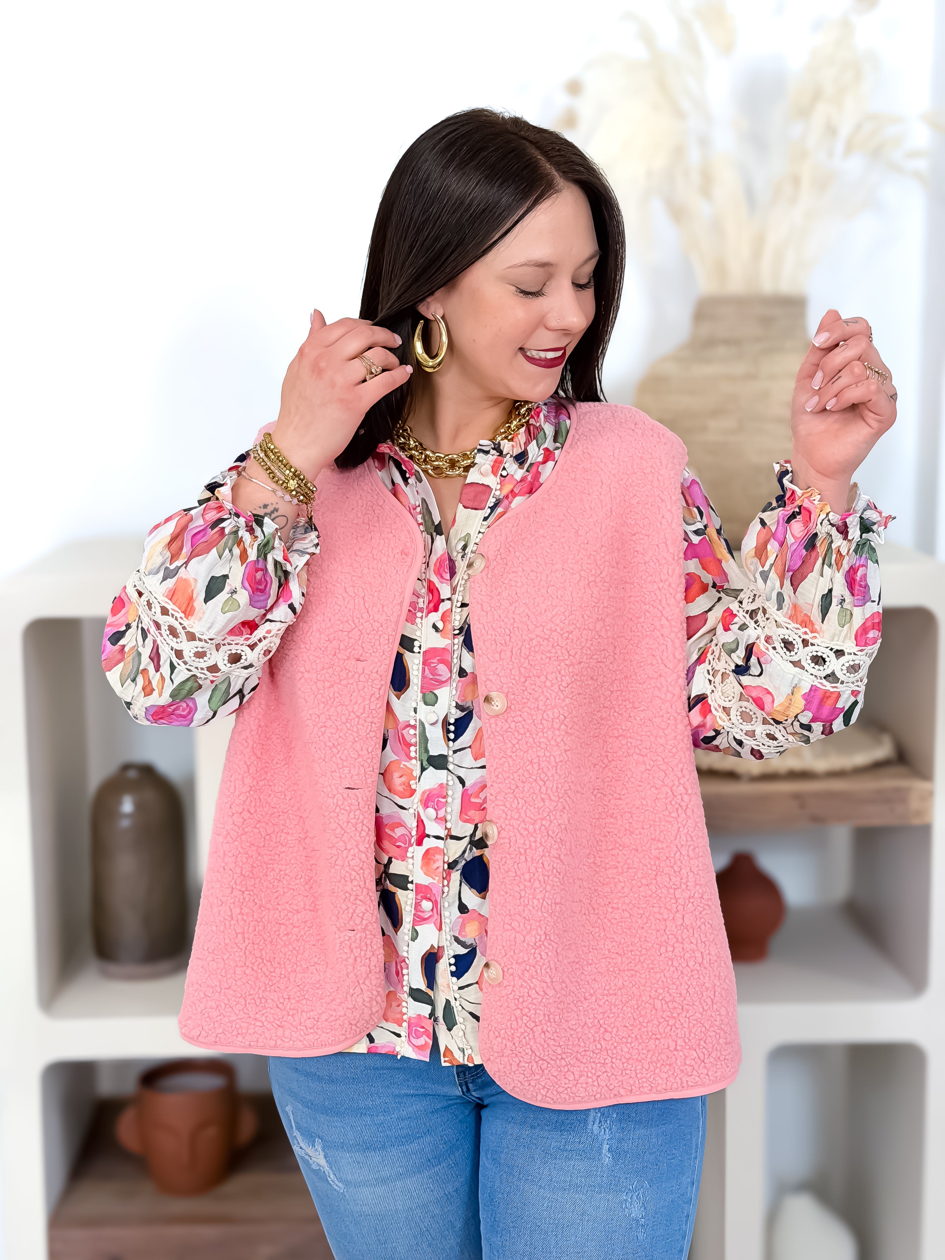 Chemisier - Valentine - Blanc & Rose