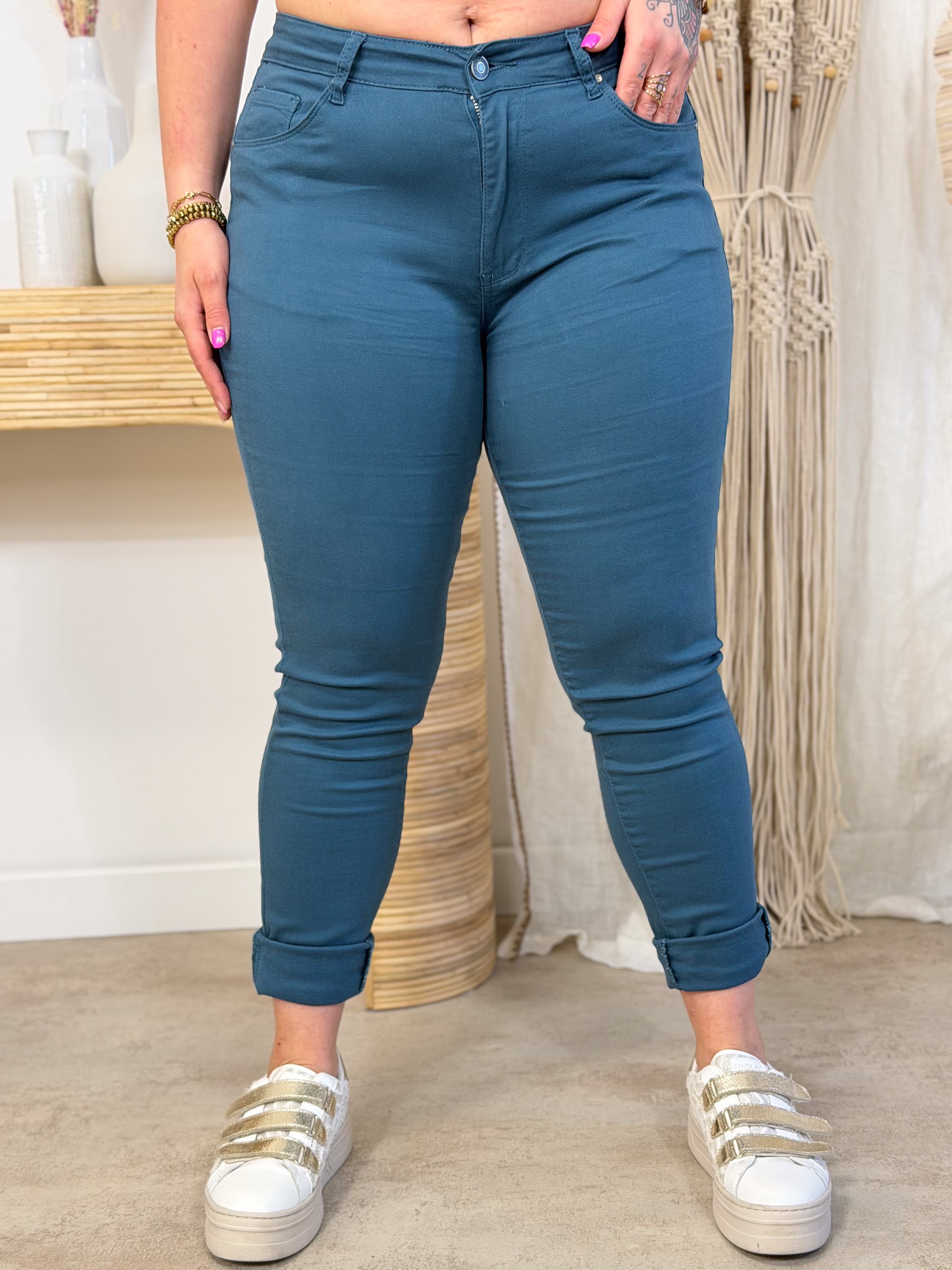 Jeans - Laurella - Bleu Canard