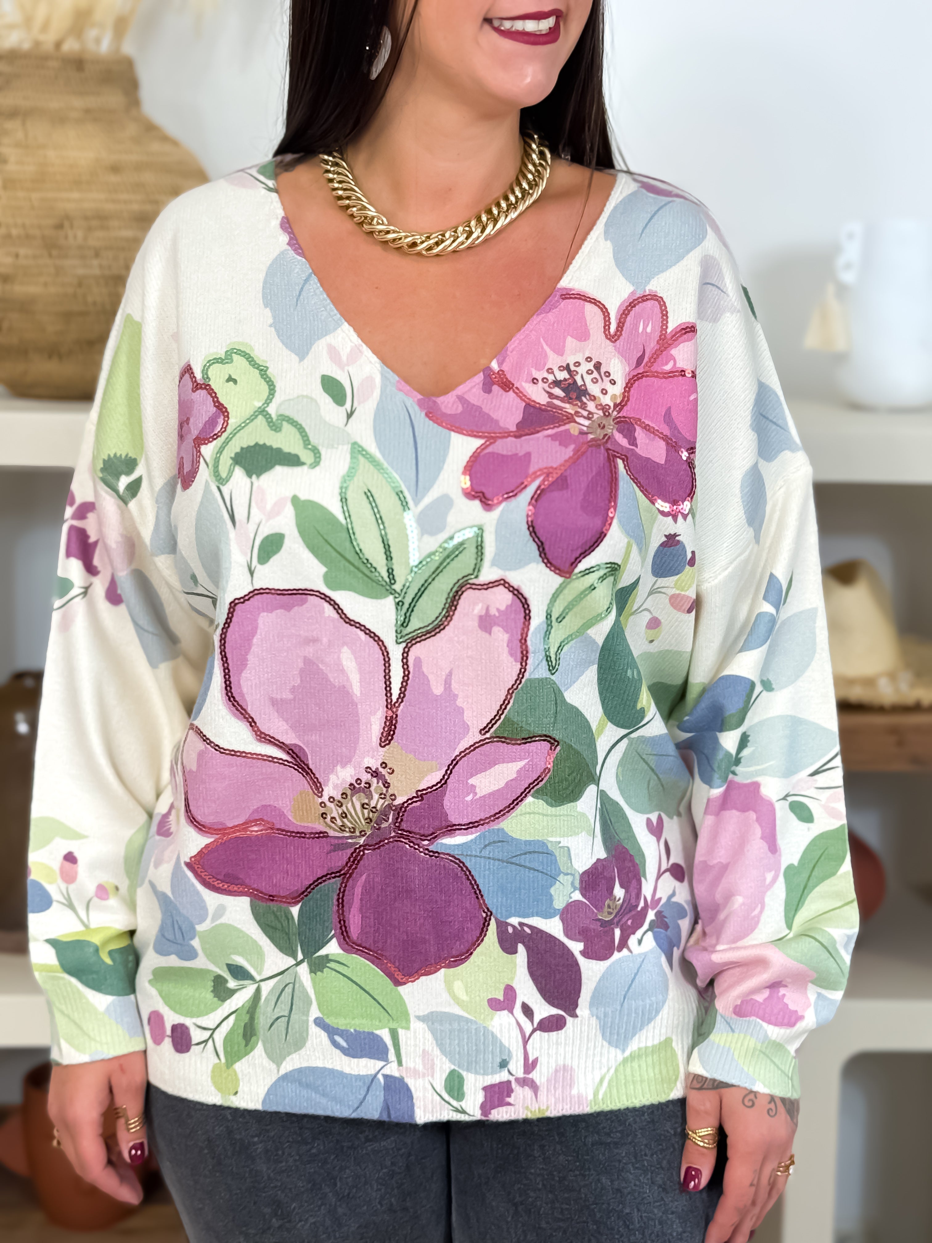 Pull - Roslie - Rose & Vert