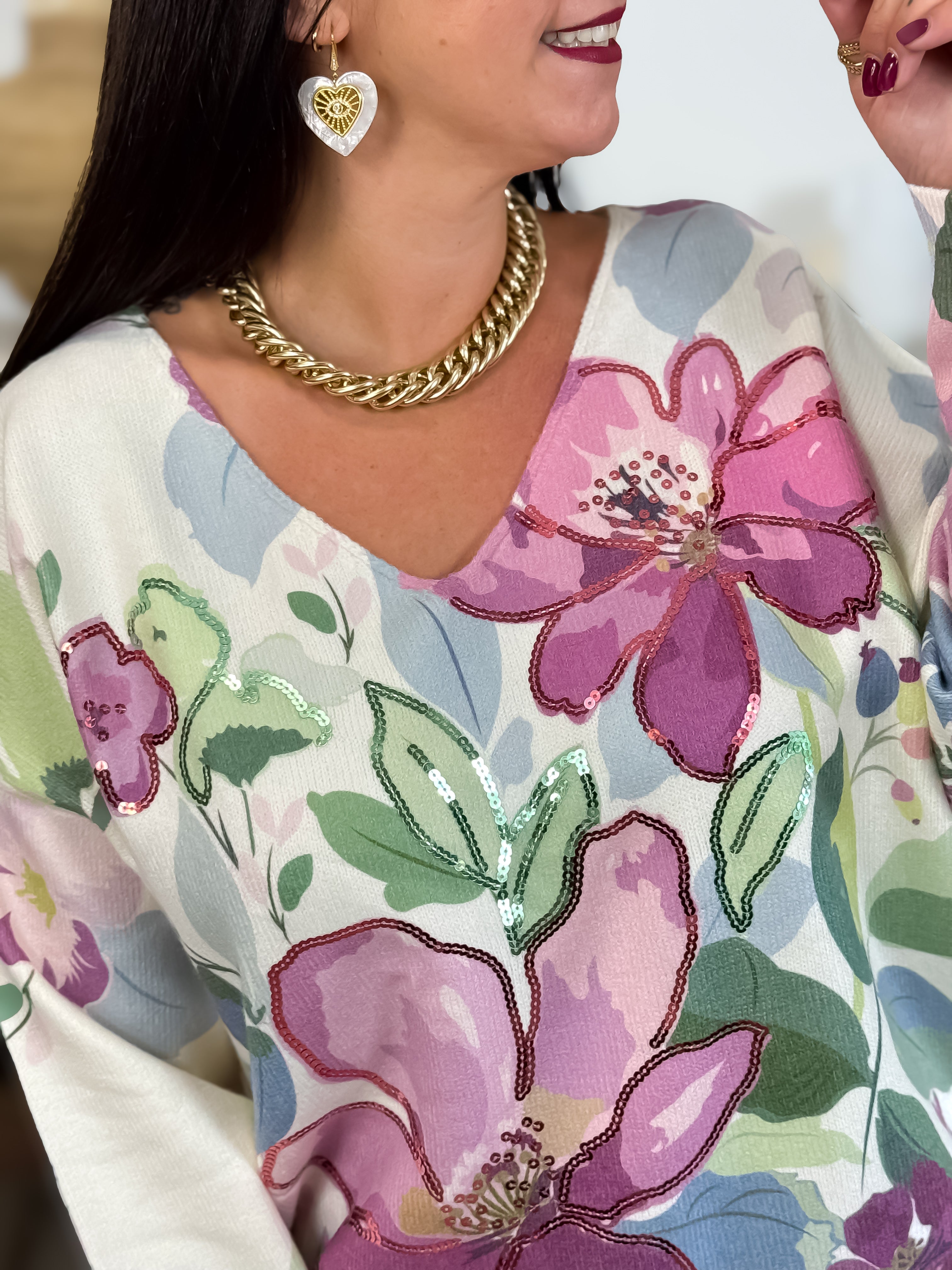 Pull - Roslie - Rose & Vert