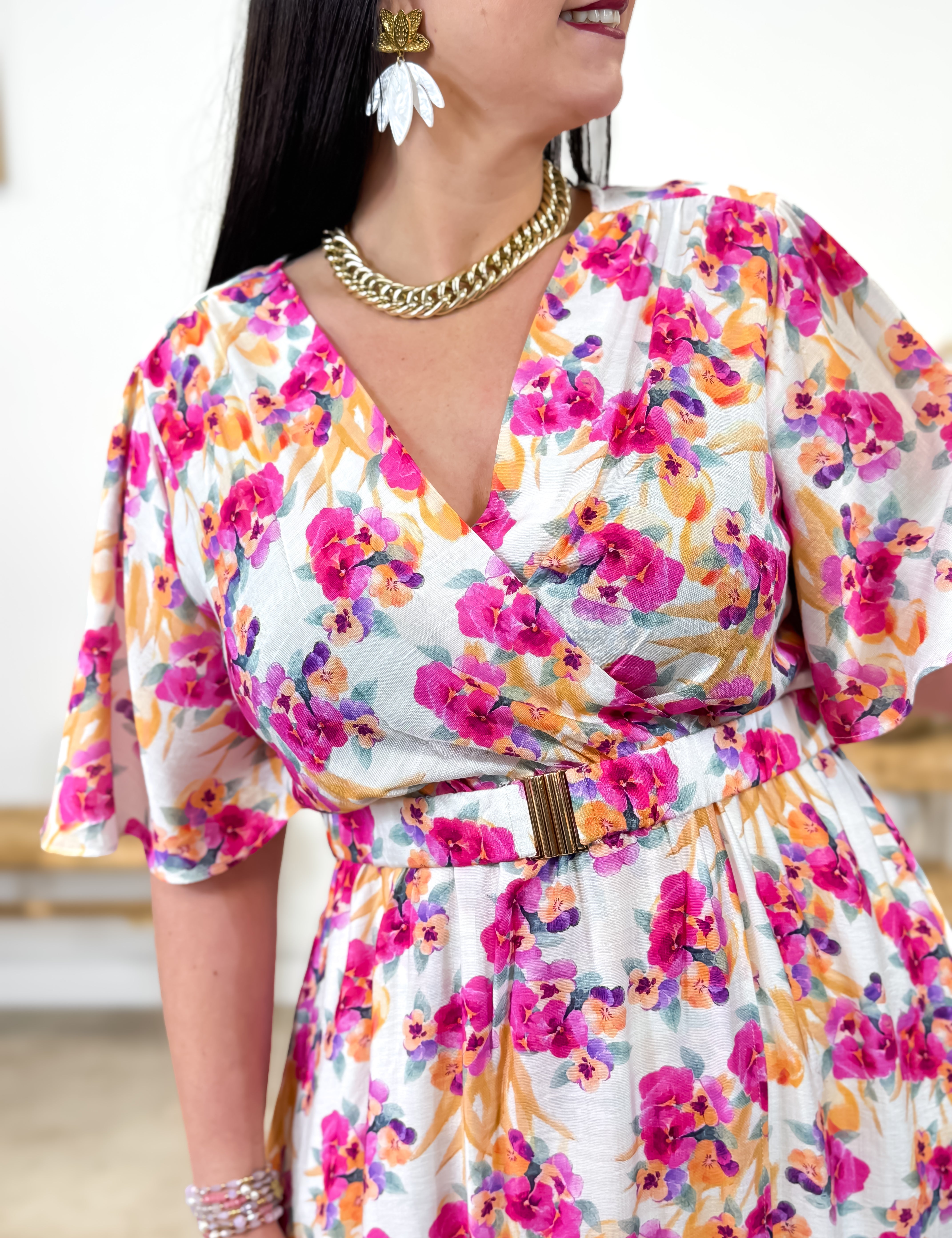 Robe - Sarah - Rose & Orange
