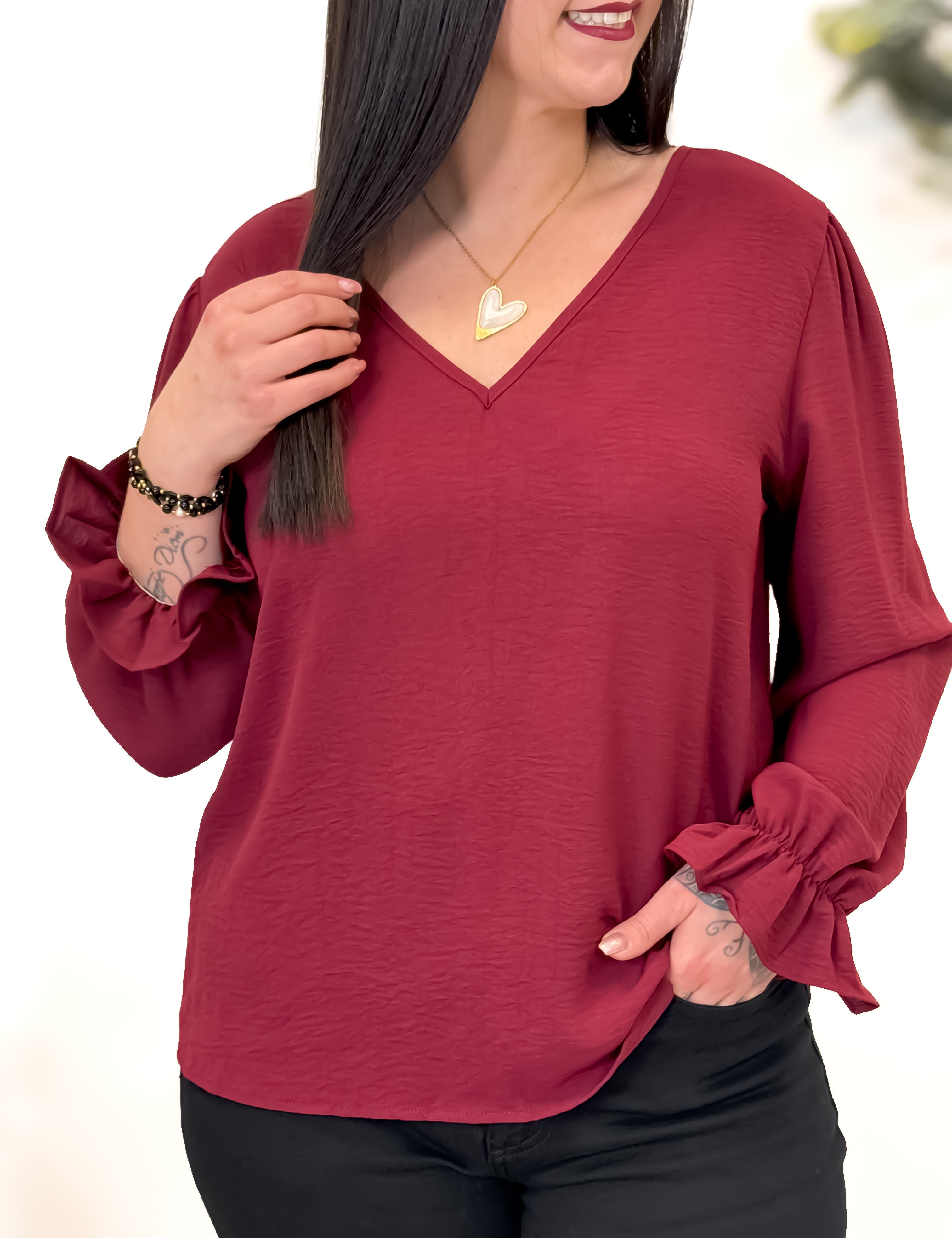 Blouse - Lolia - Bordeaux