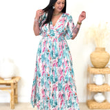 Robe - Chiara - Turquoise & Rose