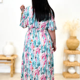 Robe - Chiara - Turquoise & Rose