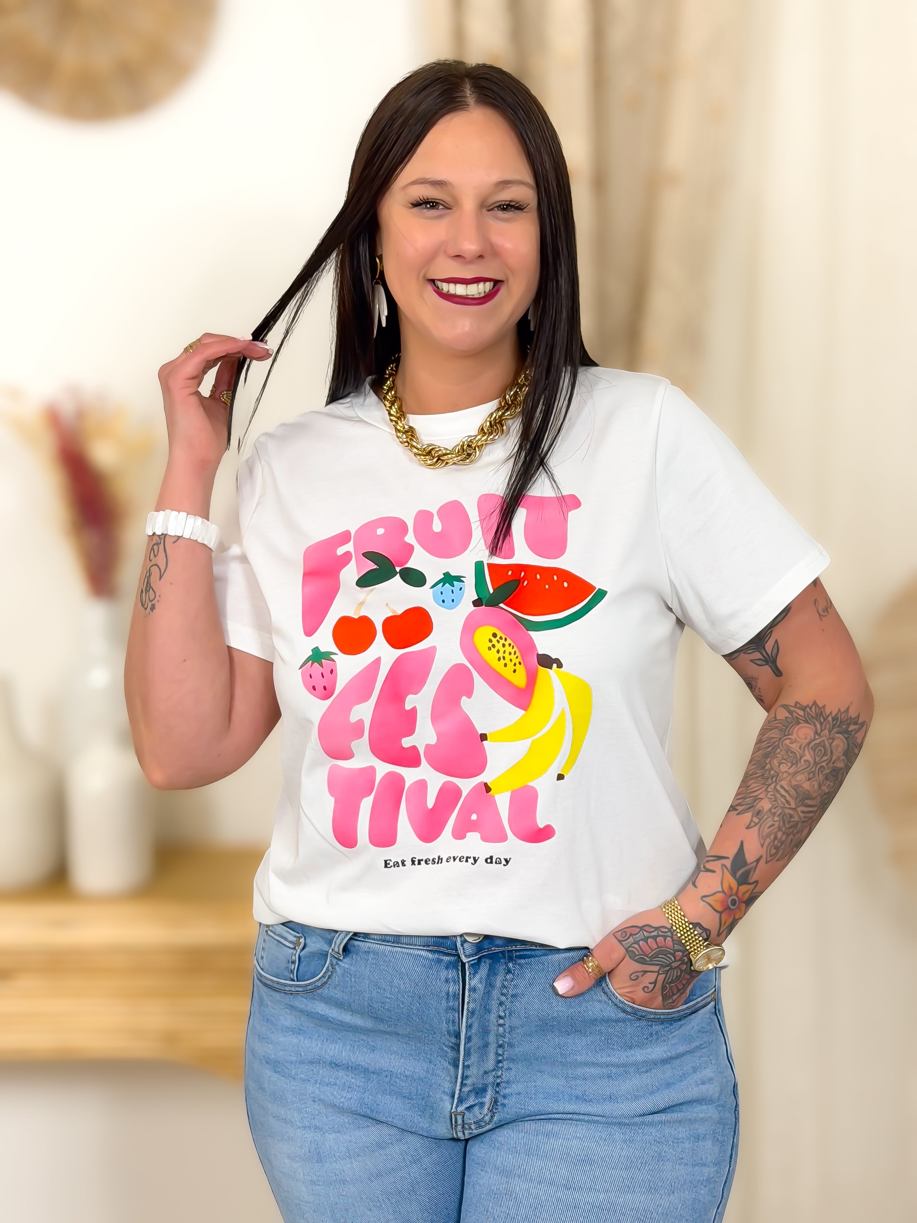 T-shirt - Leila - Geel