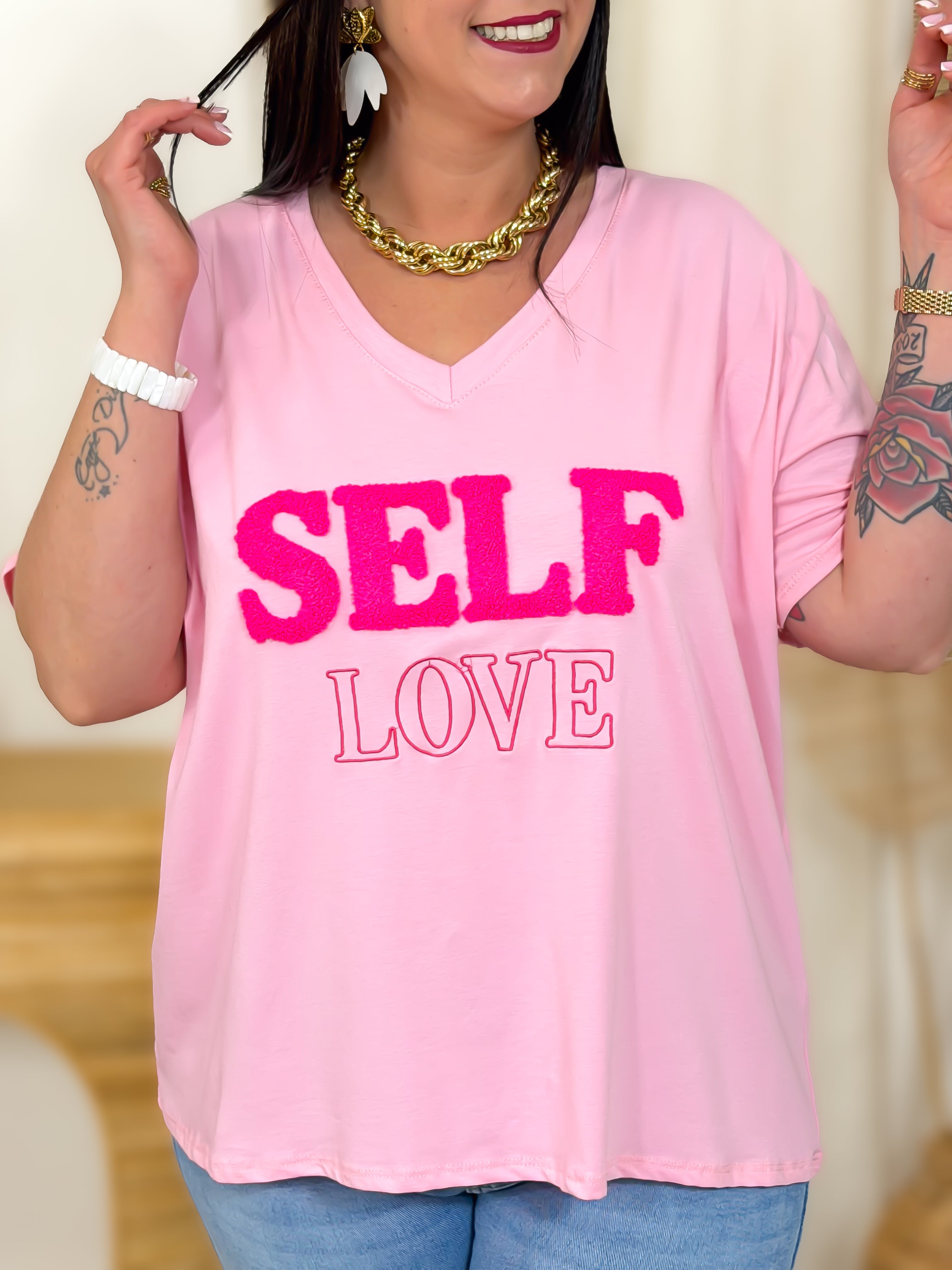 T-shirt - Self Love - Rose & Fuchsia