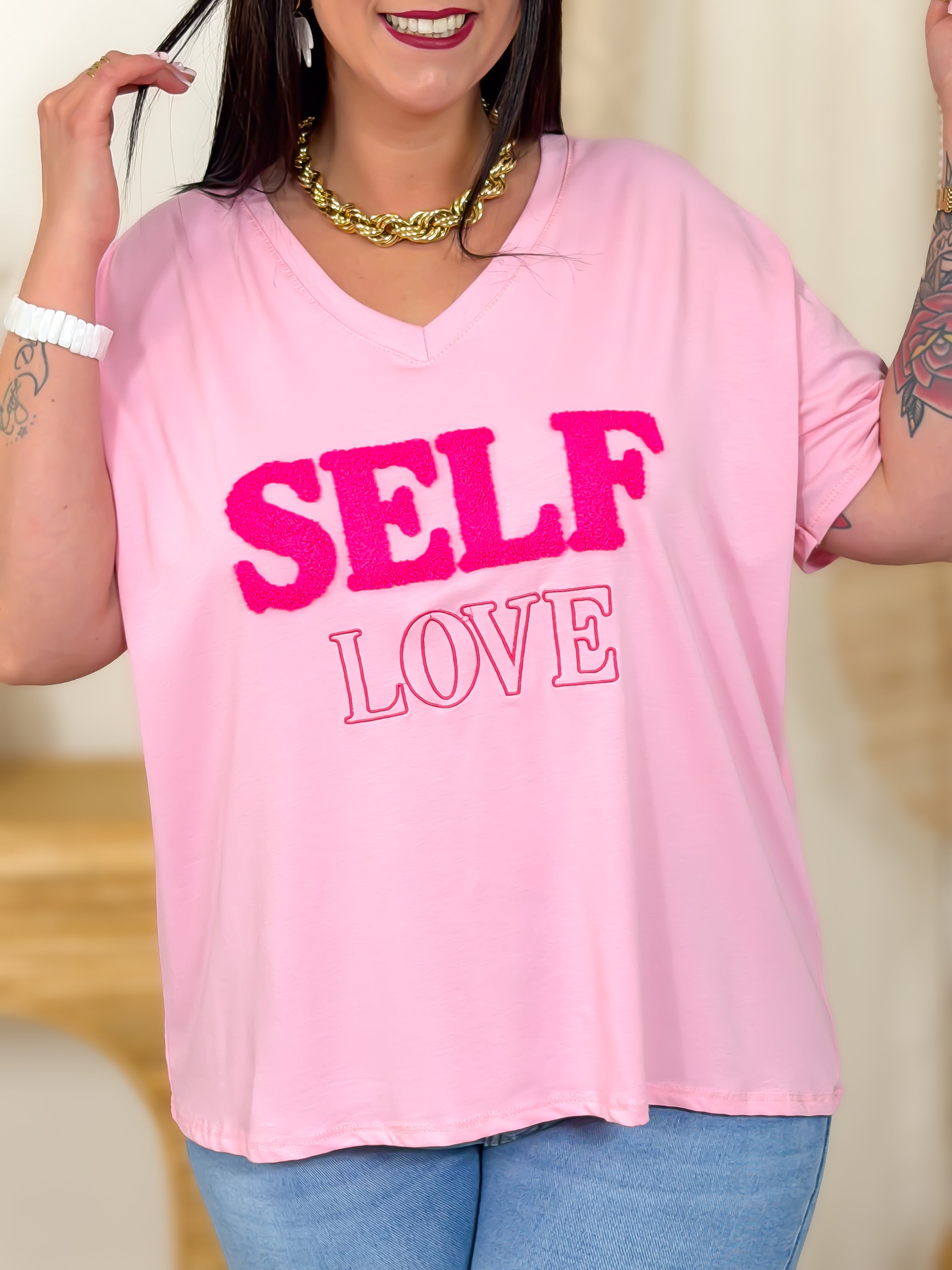 T-shirt - Self Love - Rose & Fuchsia