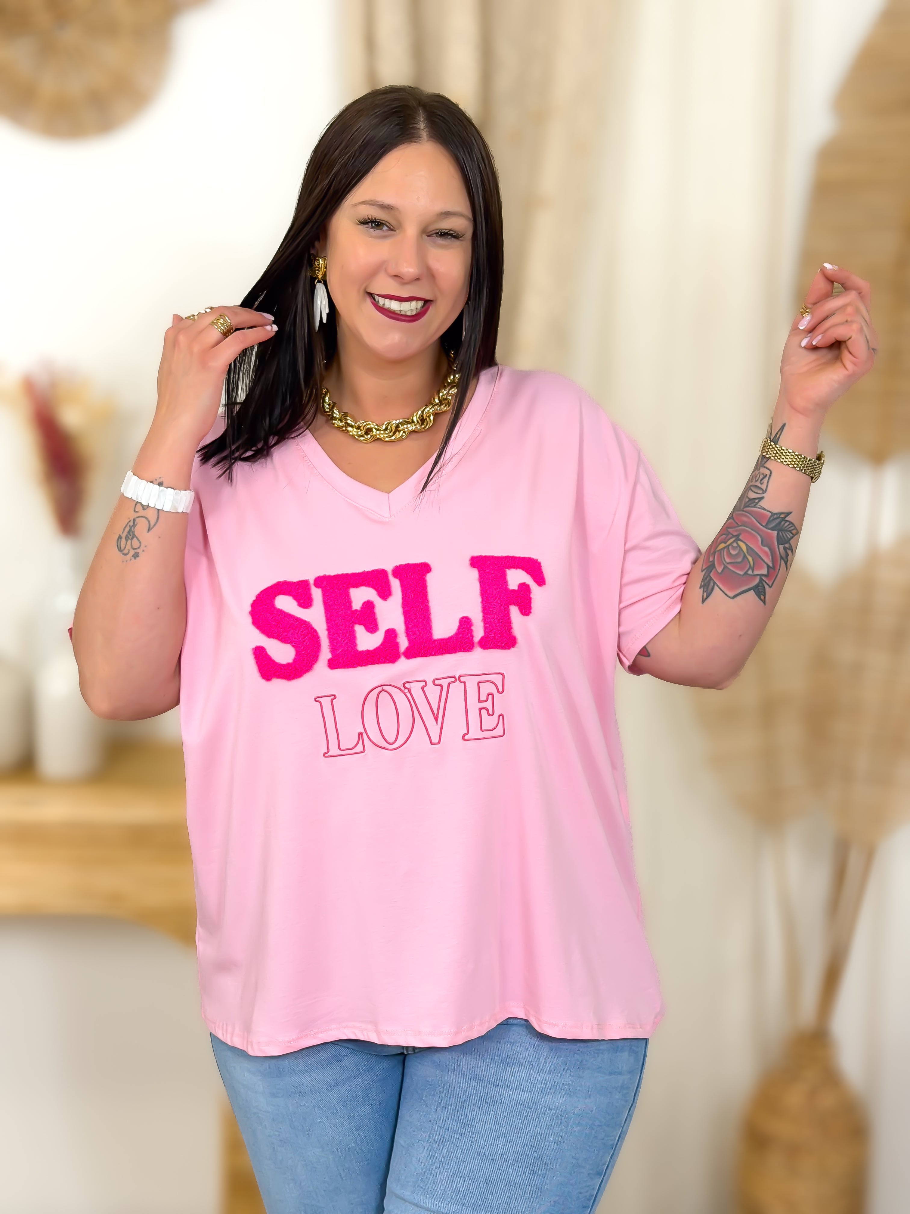 T-shirt - Self Love - Rose & Fuchsia