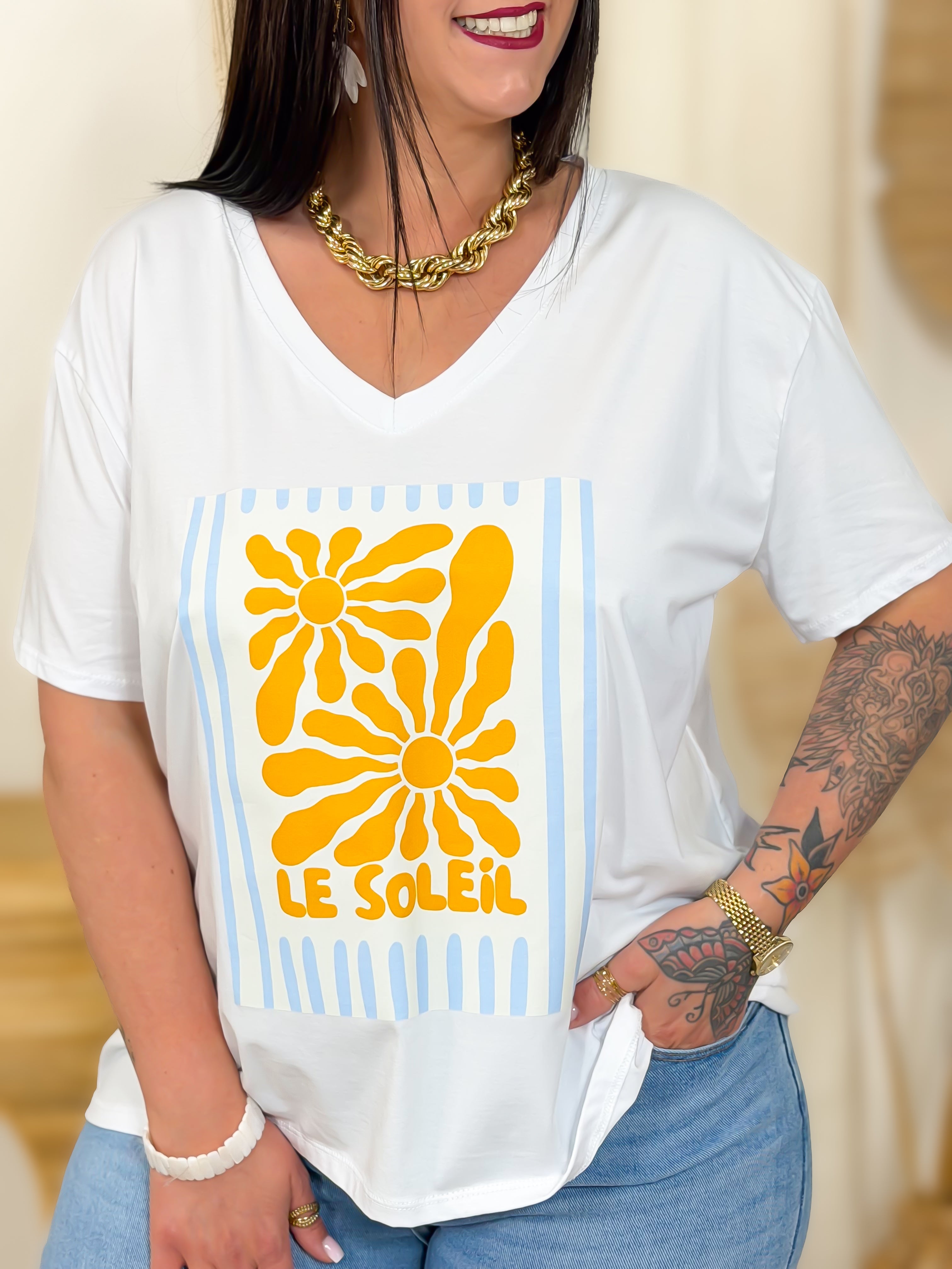 T-shirt - Le Soleil - Blanc