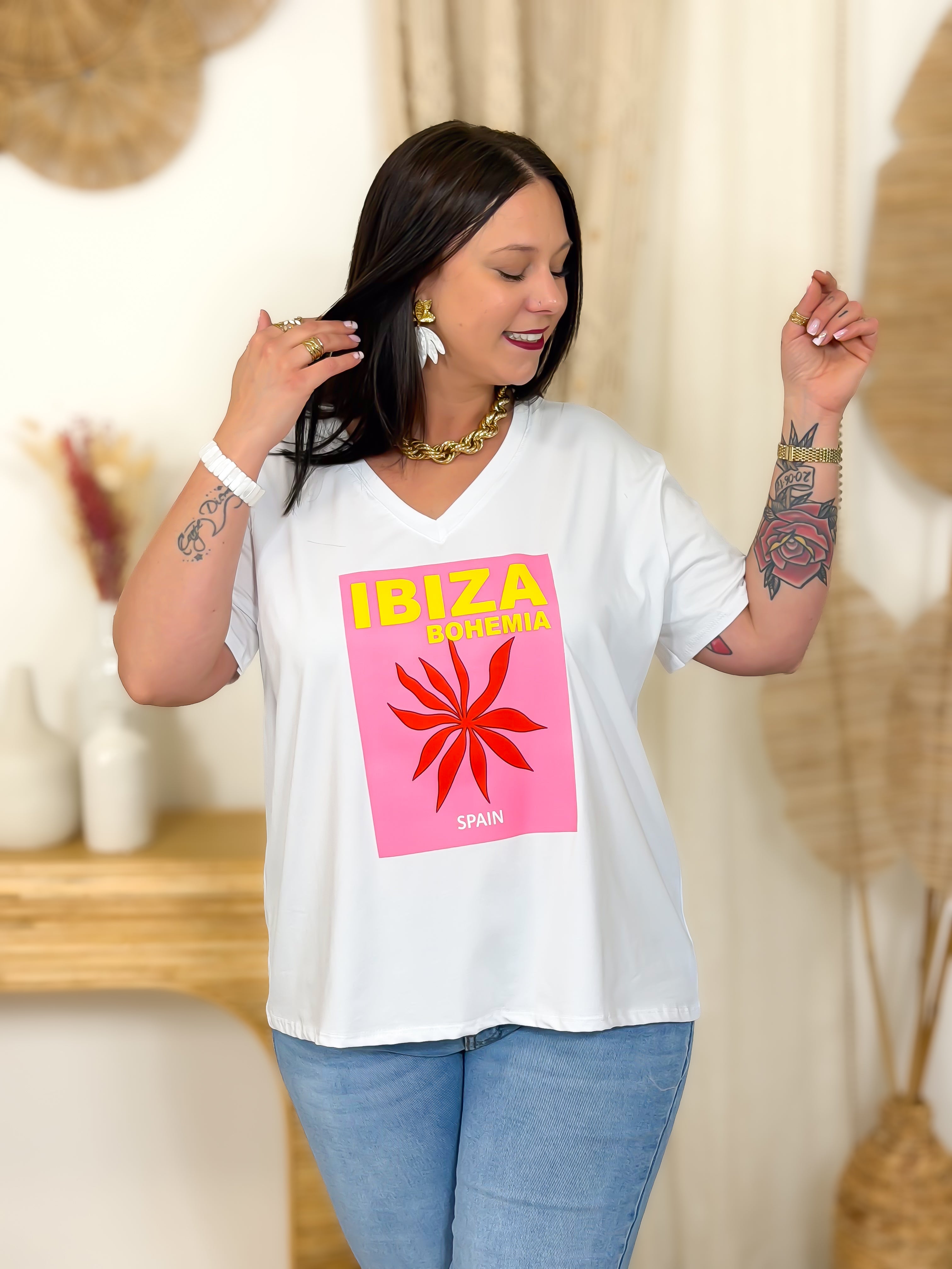T-shirt - Ibiza Bohemia - Blanc