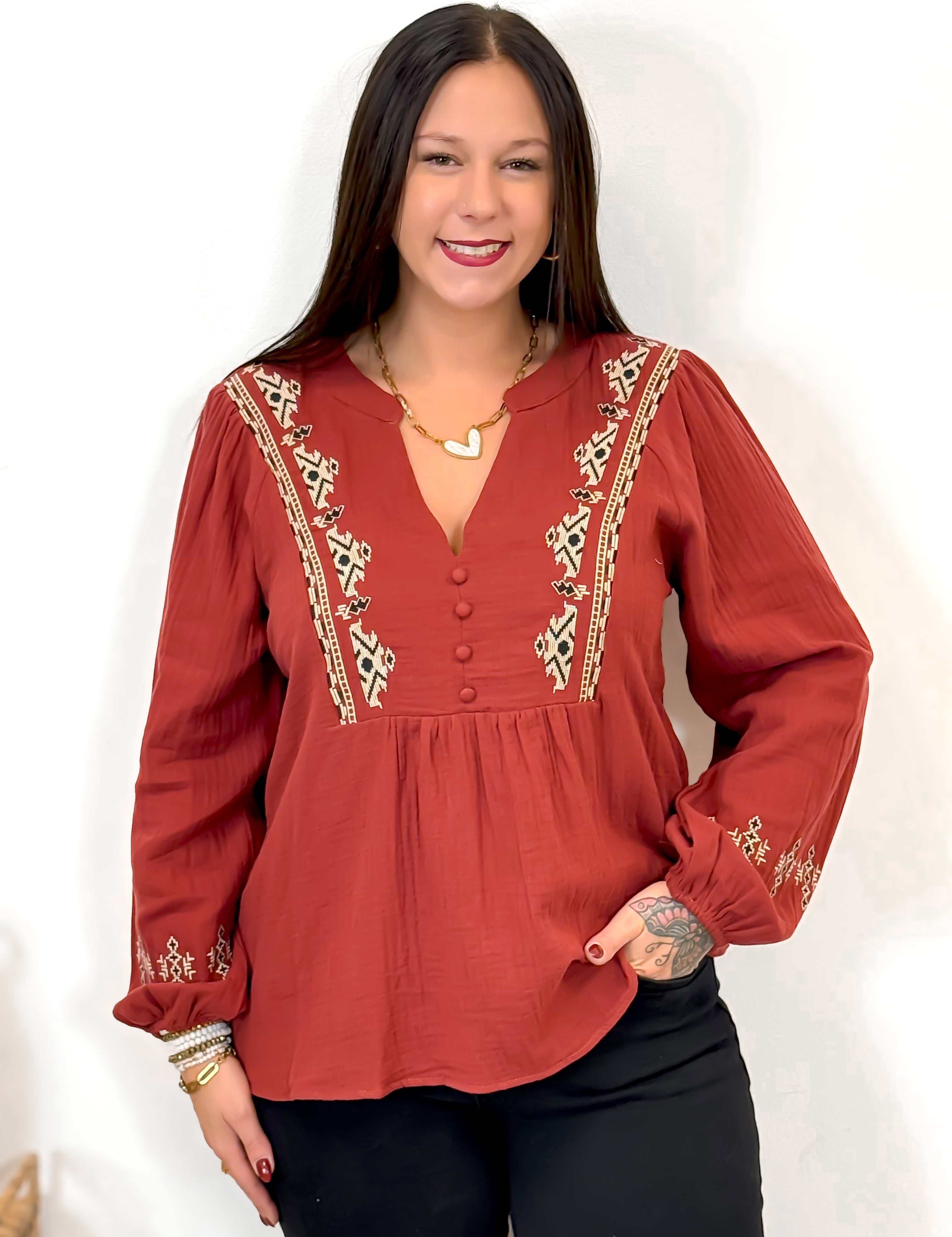 Blouse - Gretta - Bordeaux