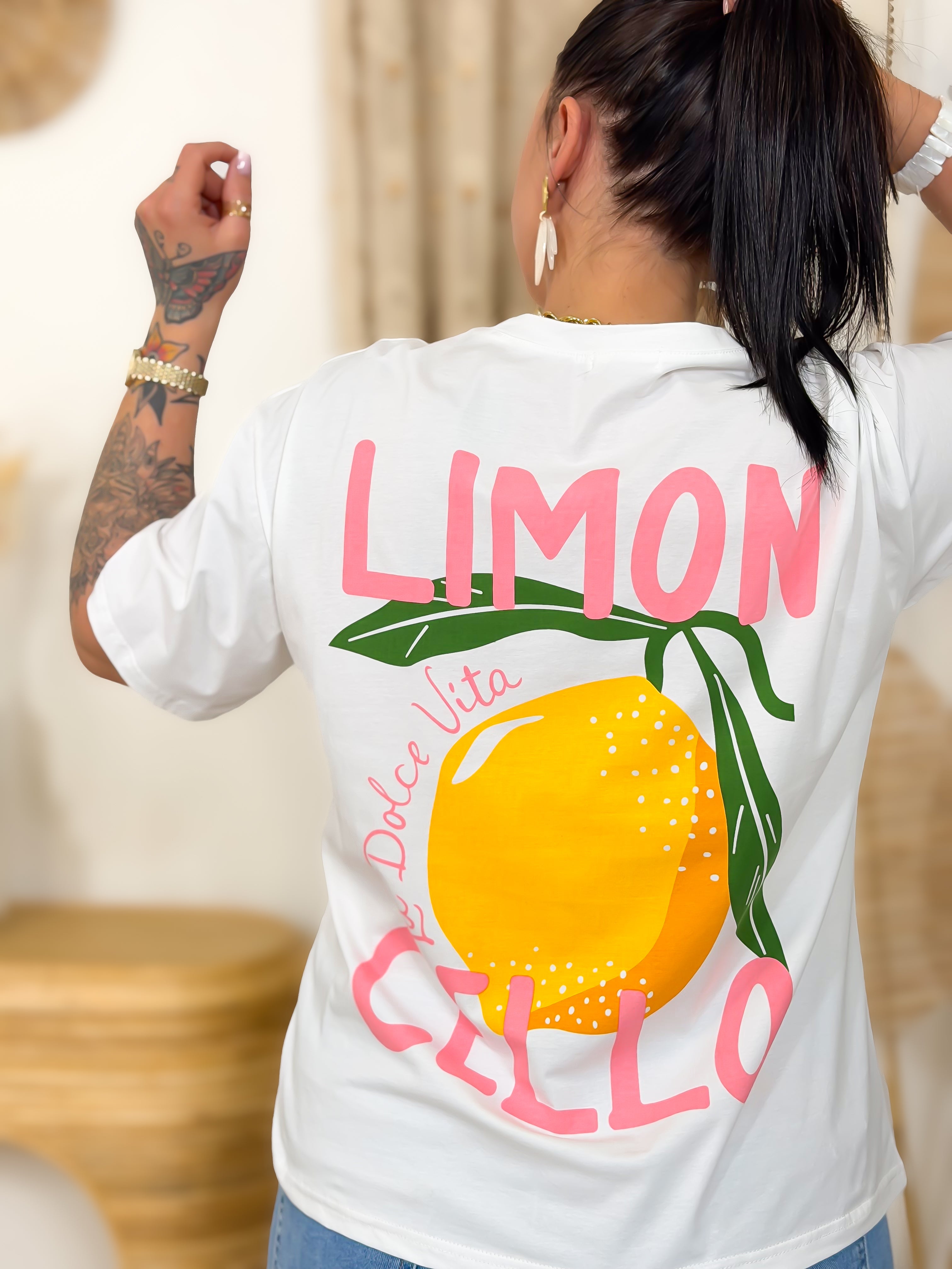 T-shirt - Leila - Geel