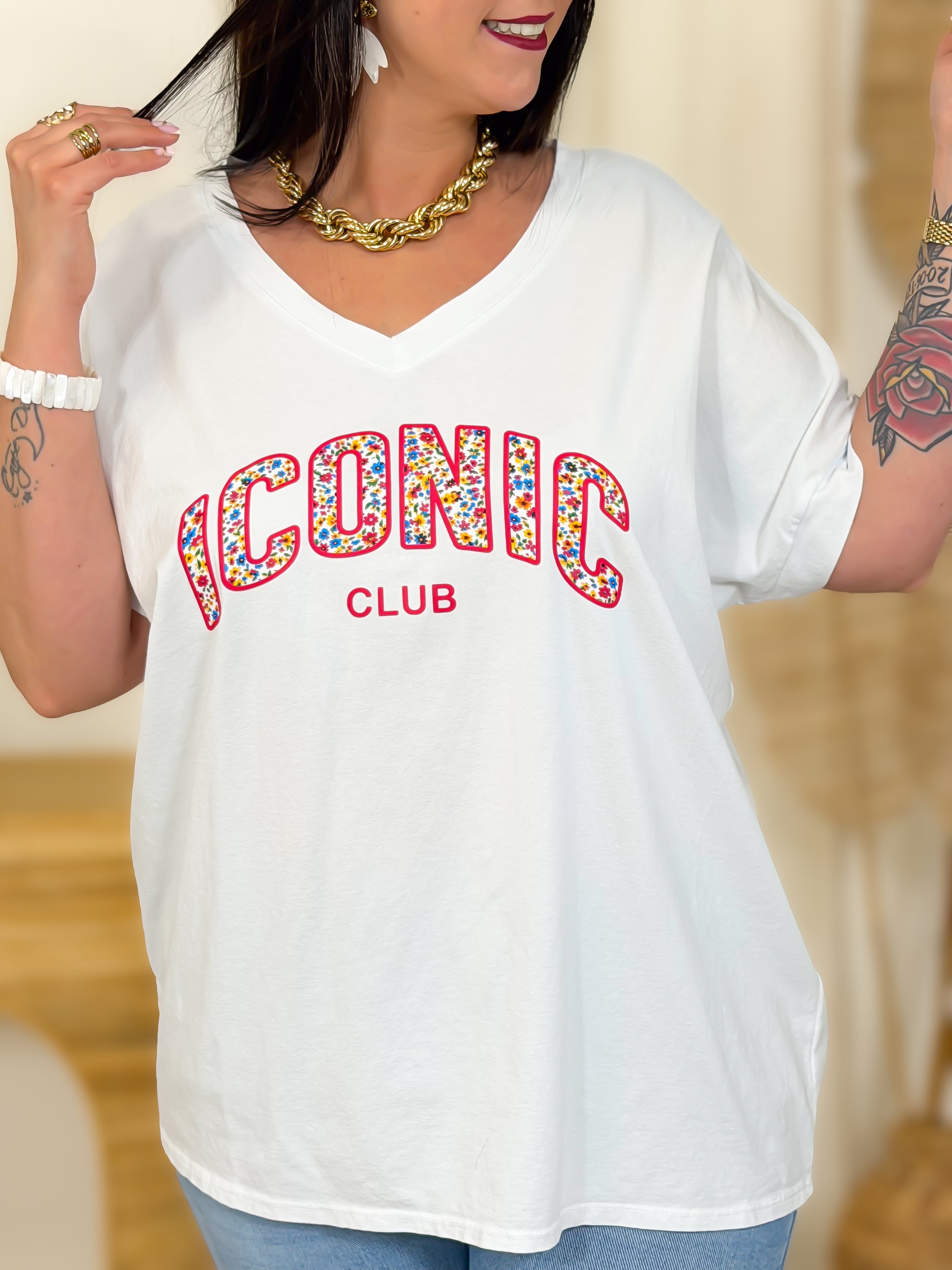 T-shirt - Iconic Fleuri - Blanc