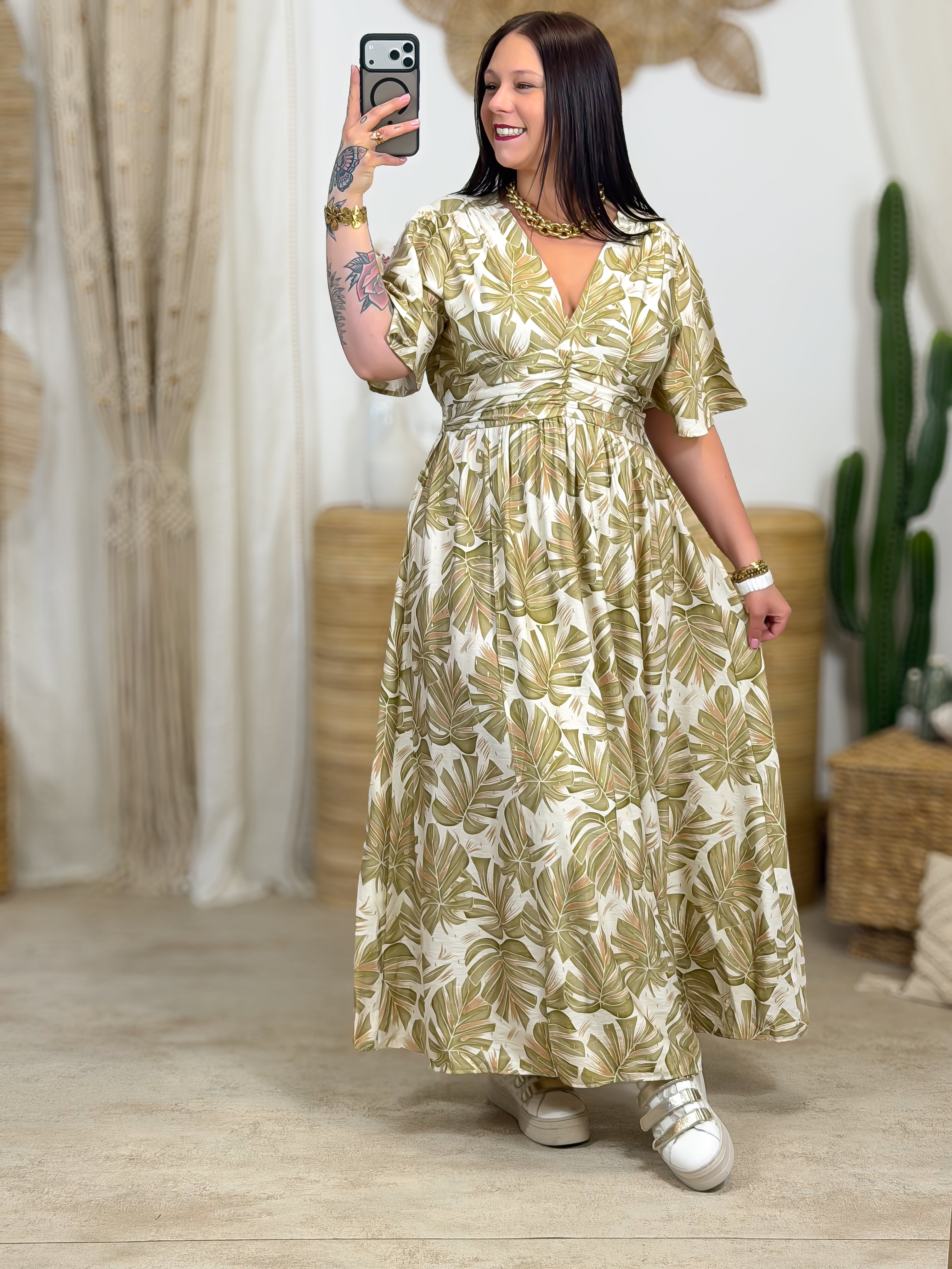 Robe Longue - Tess - Kaki