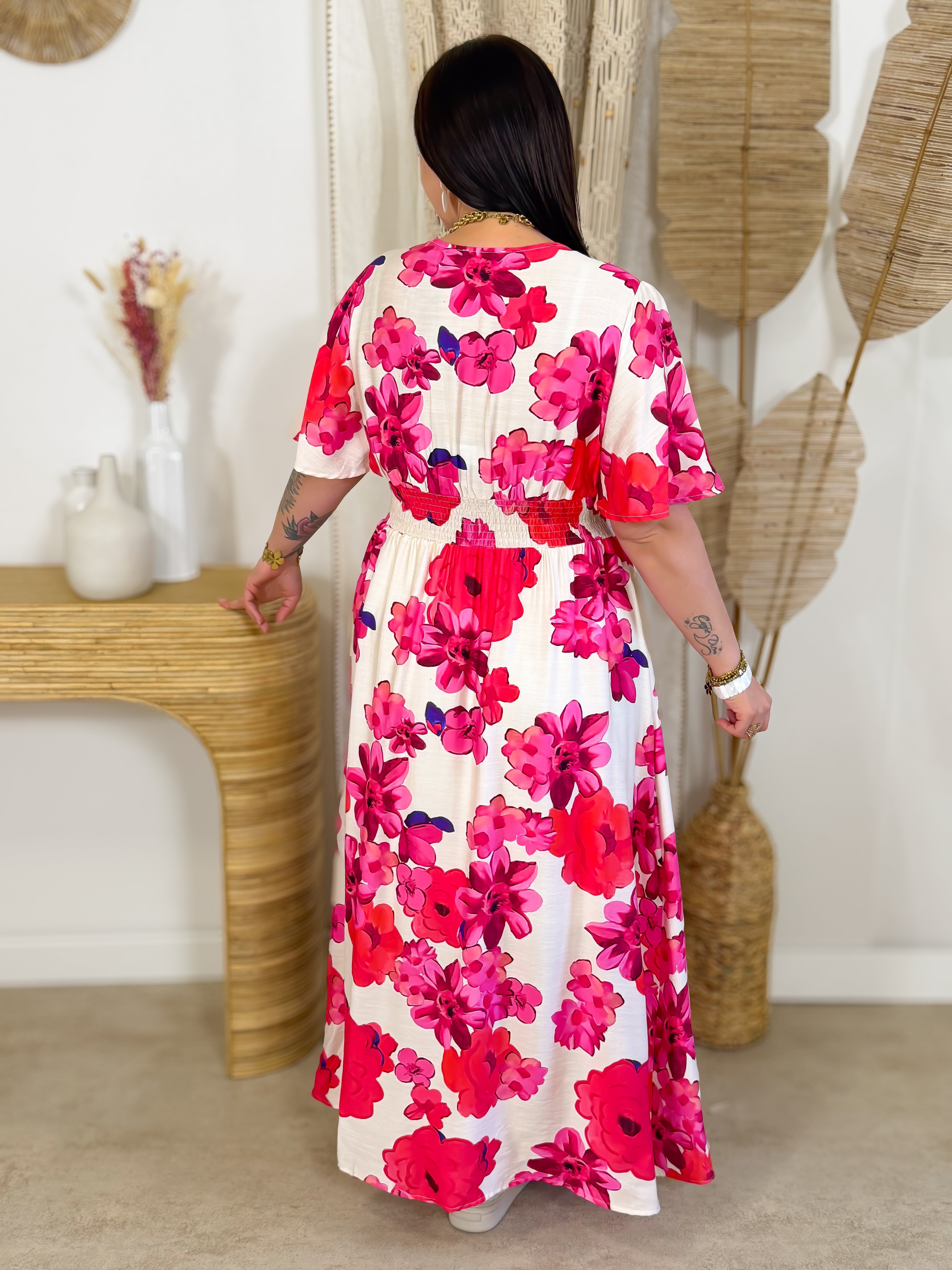 Robe Longue - Calyra - Fuchsia