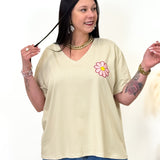 T-shirt - Fiore - Beige