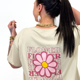 T-shirt - Fiore - Beige