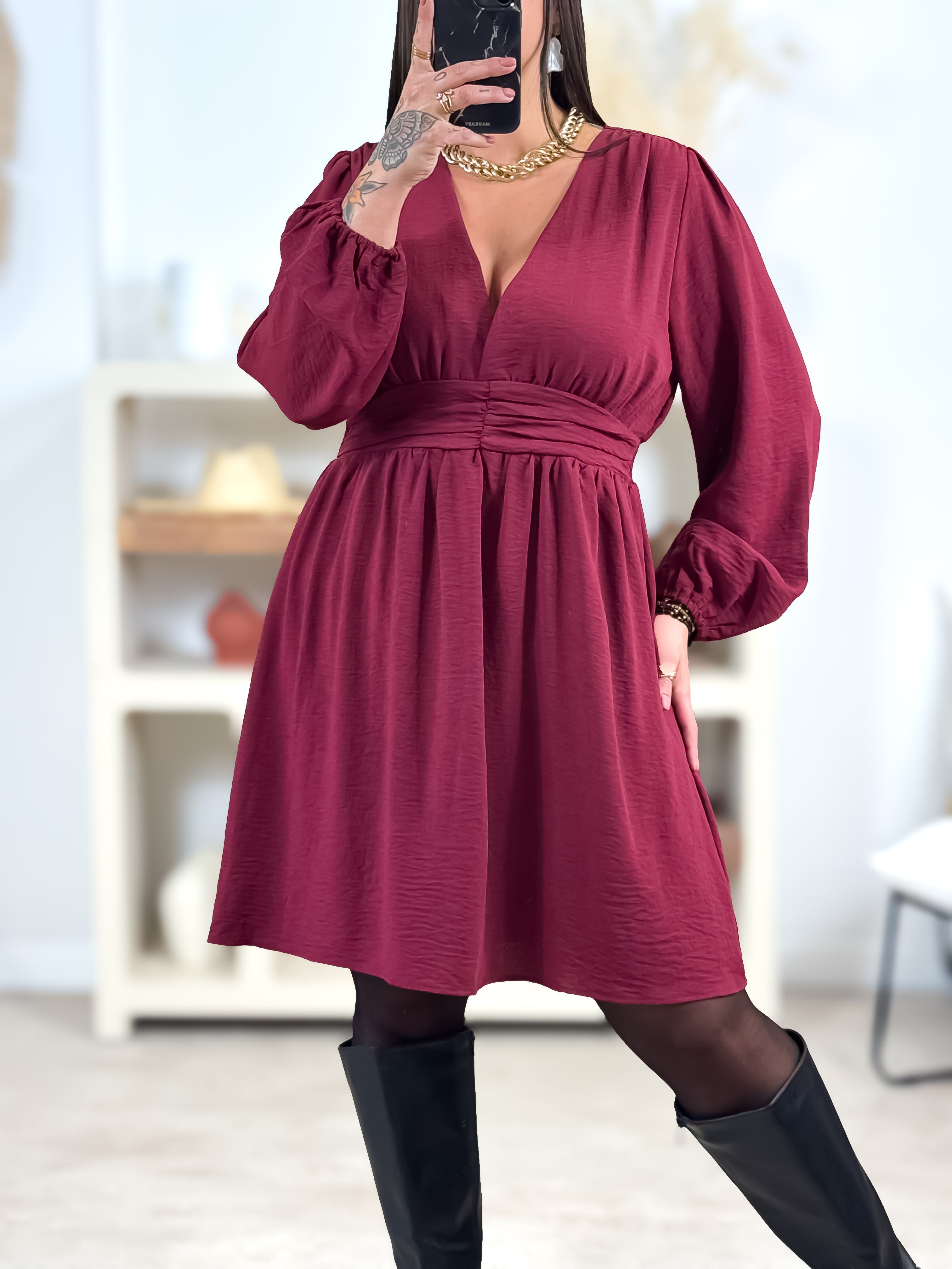 Robe - Lena - Bordeaux