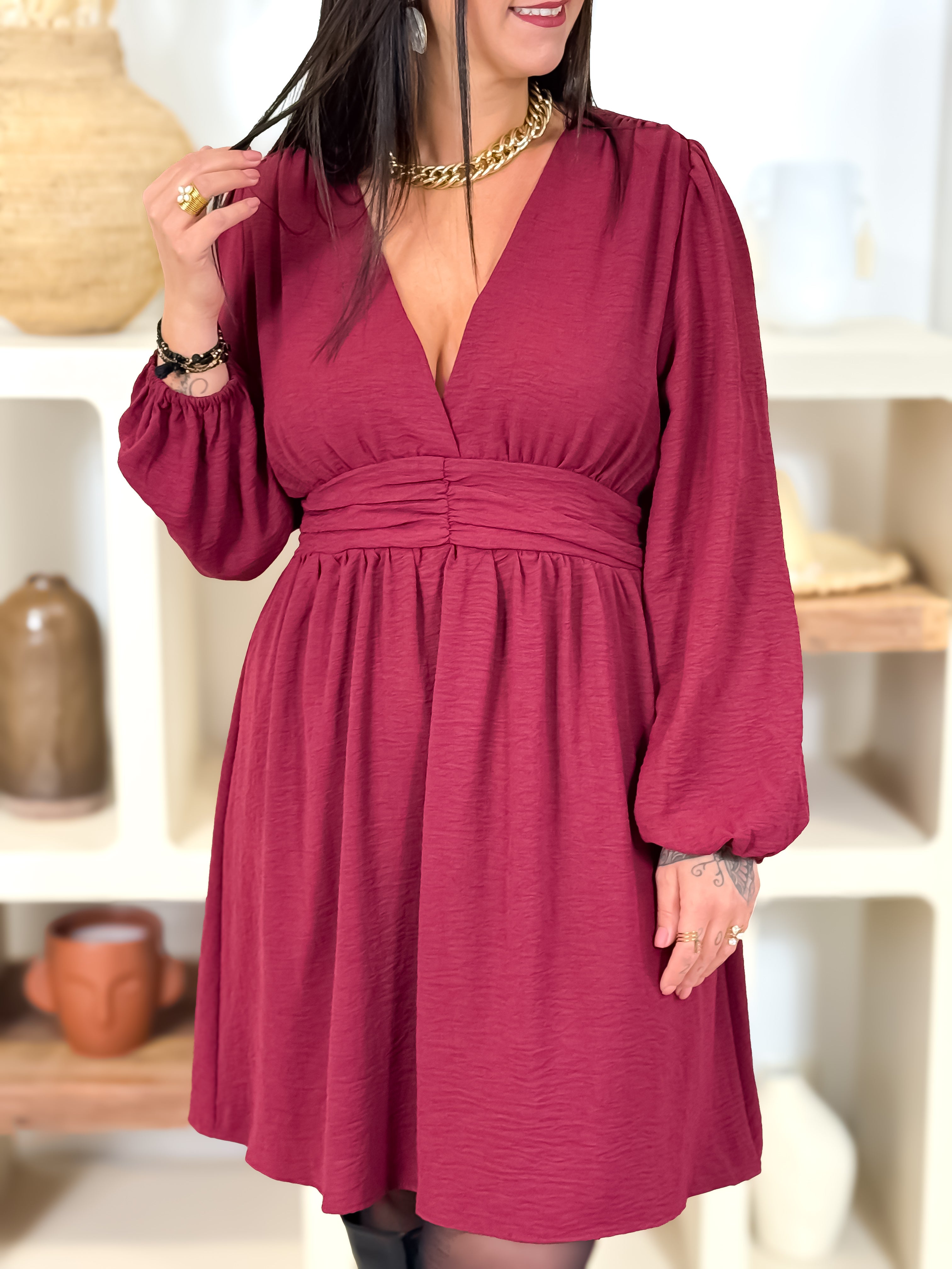 Robe - Lena - Bordeaux