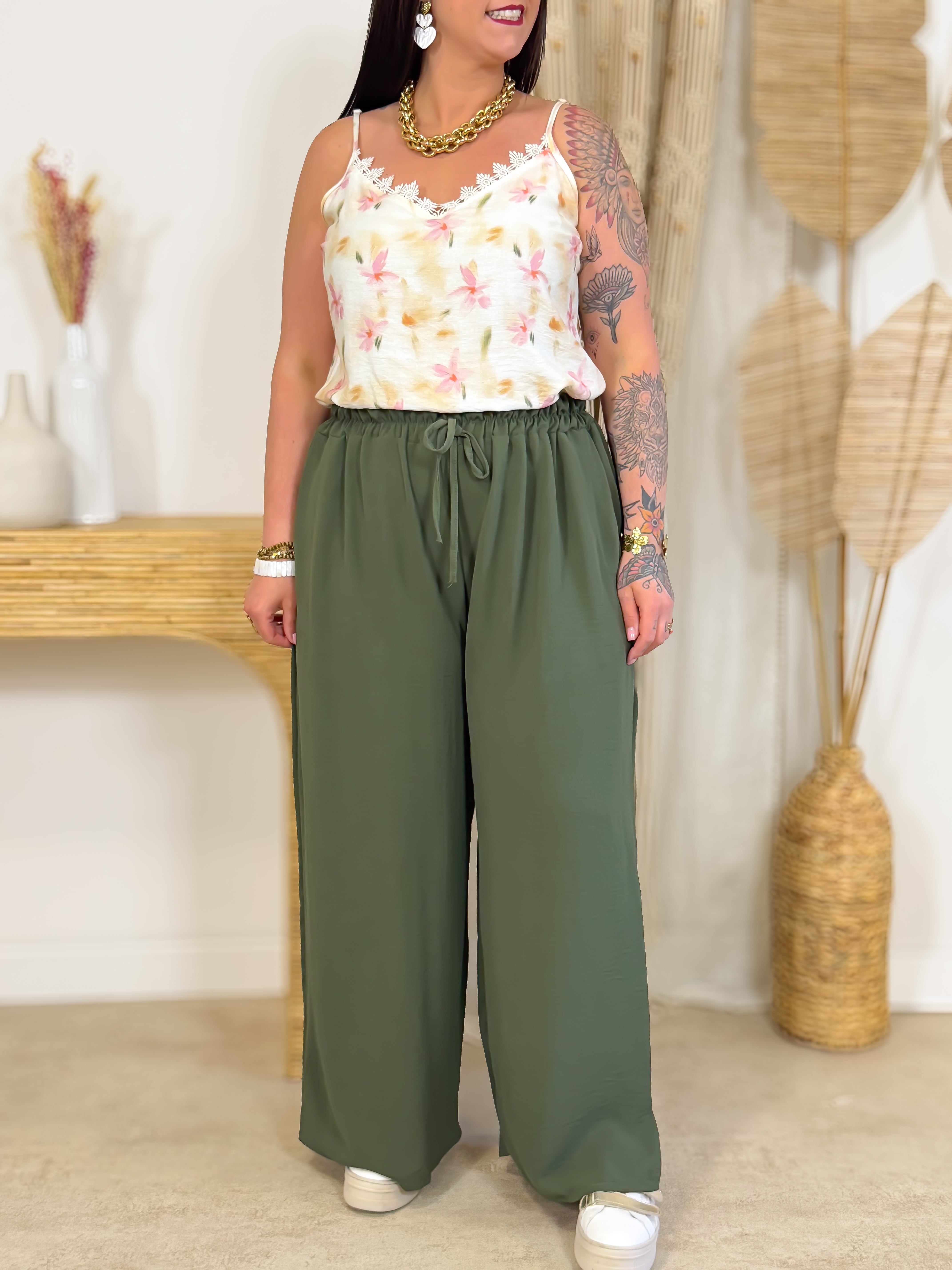 Palazzo - Fanny - Kaki / PRÉ-VENTE 05.04.26