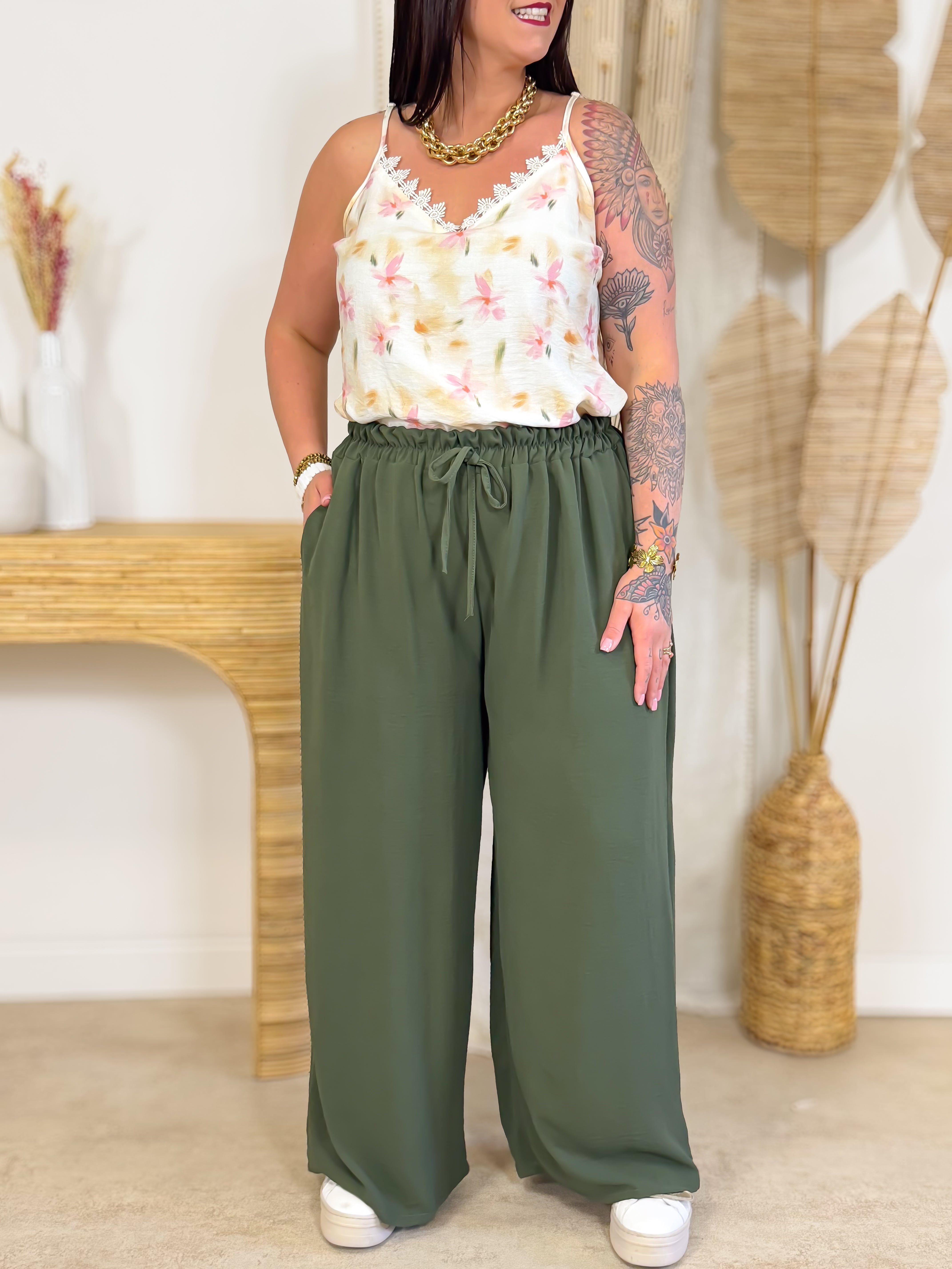 Palazzo - Fanny - Kaki / PRÉ-VENTE 05.04.26